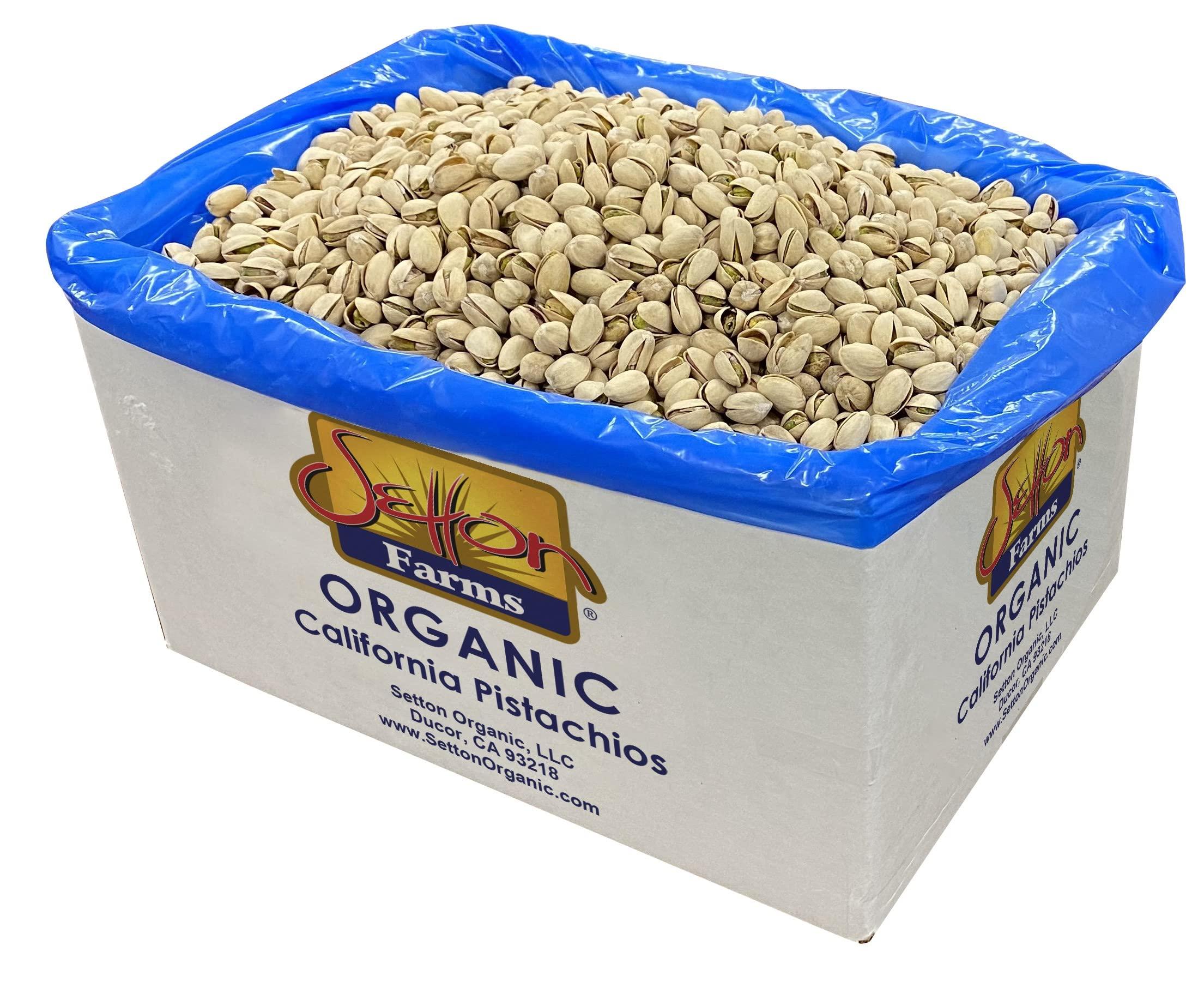 Organic Pistachios, Roasted Unsalted, 25 Lbs. Bulk Case, Kosher