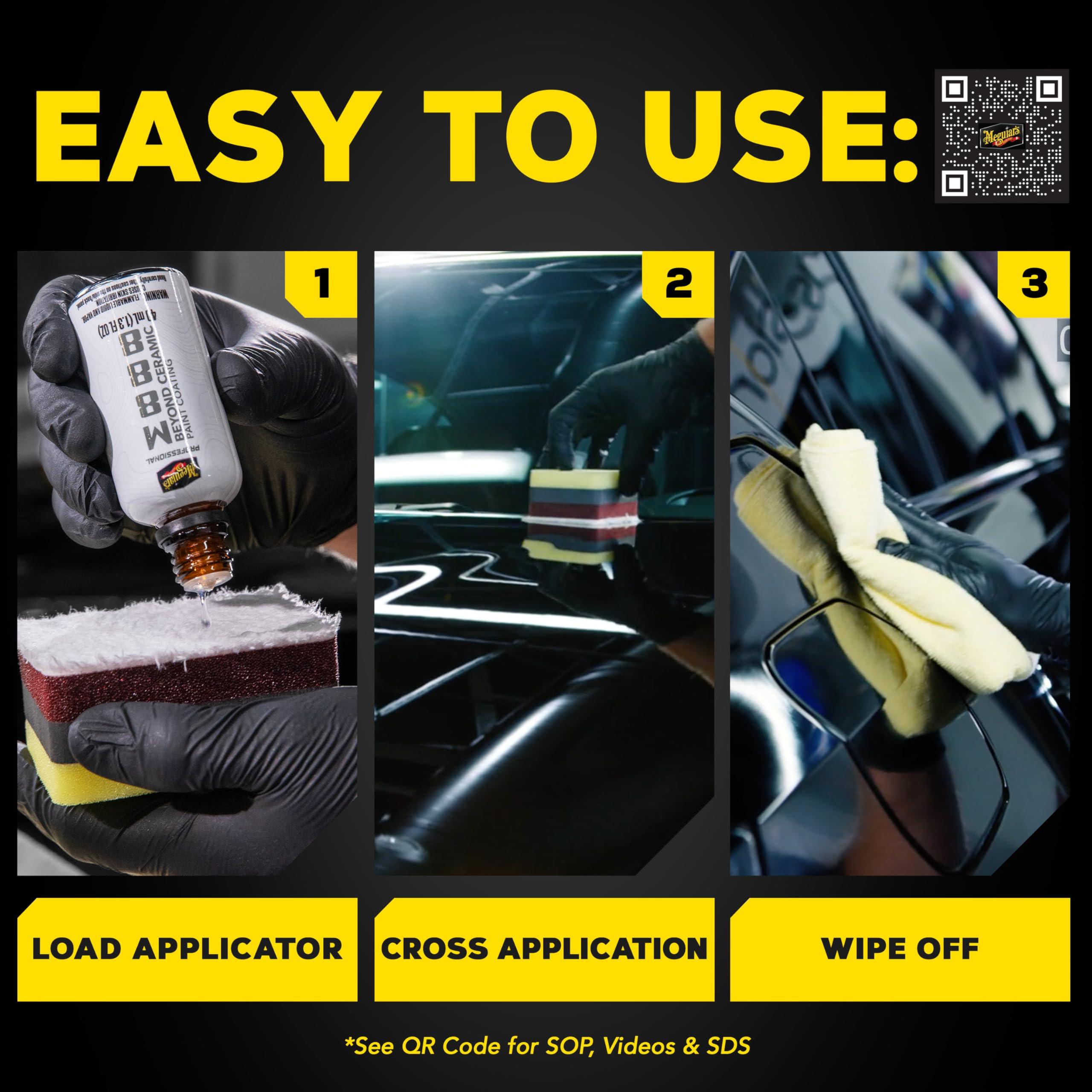 Meguiar's Professional Beyond Ceramic Paint Coating M888 - Multi-Year Ceramic Coating For Cars, Easy to Apply, Fills in Minor Defects with Exceptional Water Beading, Slickness, and Chemical Resistance - Image 6