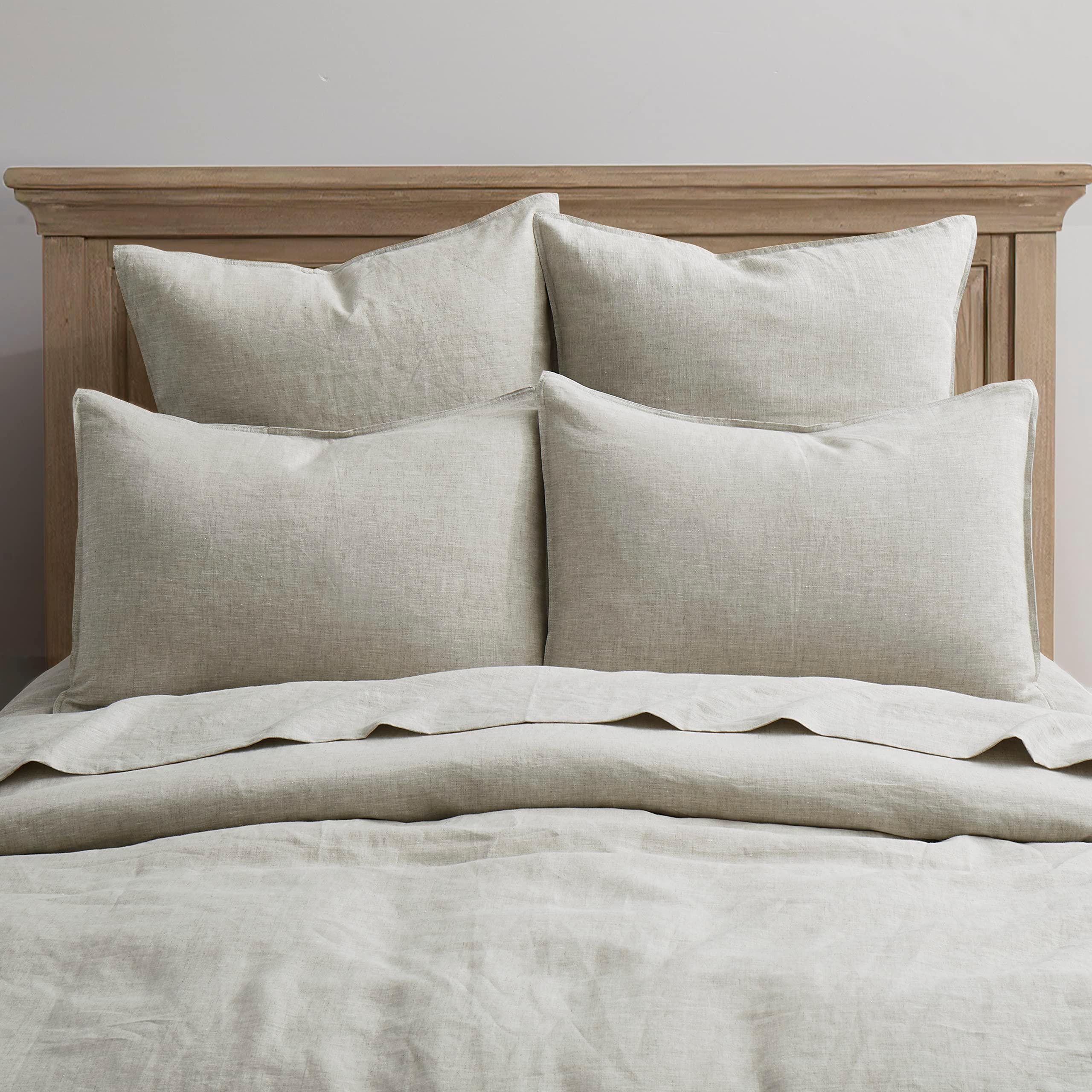 ATLINIA 100% Linen Pillowcases Set of 2, Standard Size 20" x 26" Pillow Case, Linen Pillow Sham - Image 5