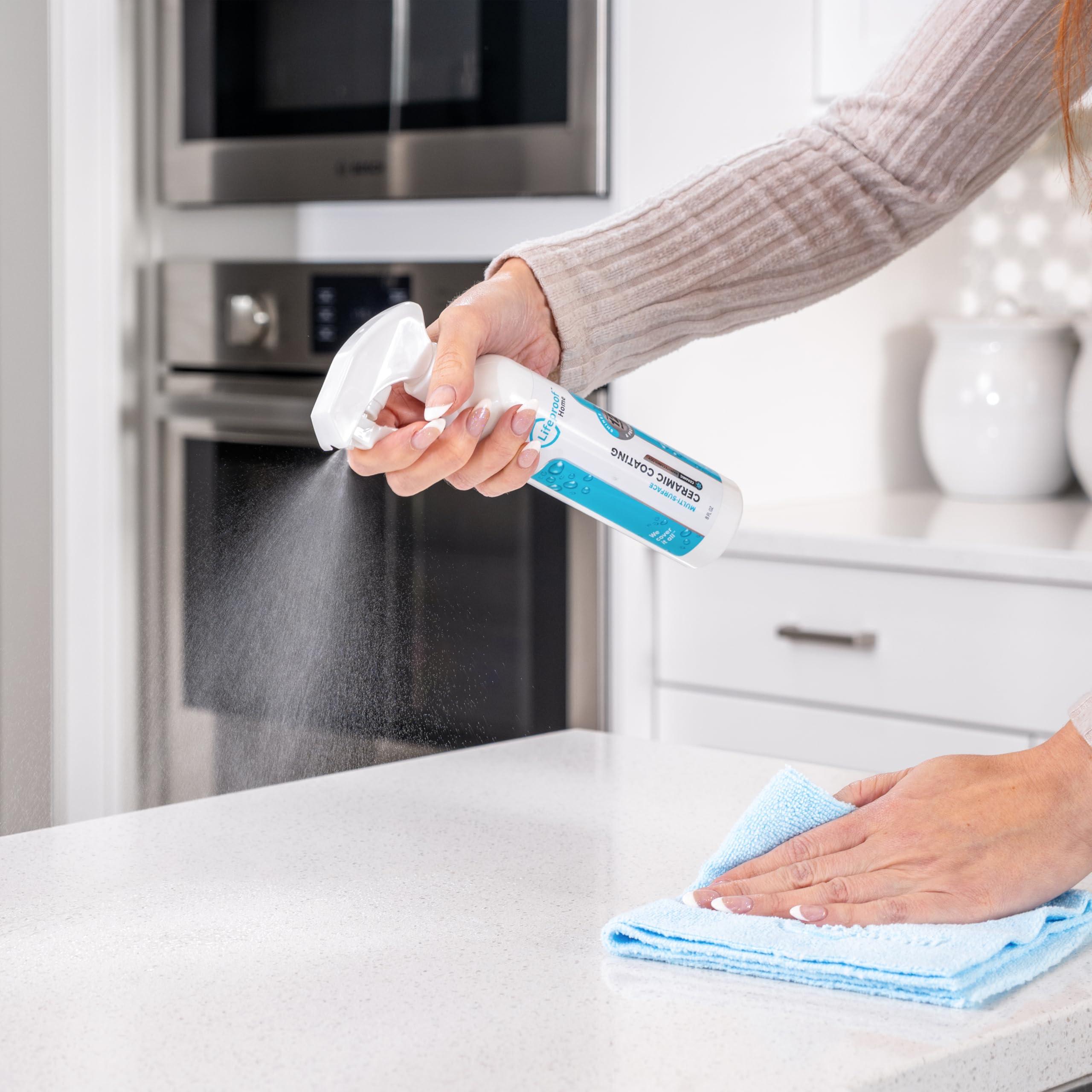 Lifeproof Ceramic Coating Spray Kit - Shine, Seal & Protect Kitchen & Bath Surfaces, Repels Stains & Grime - Image 5