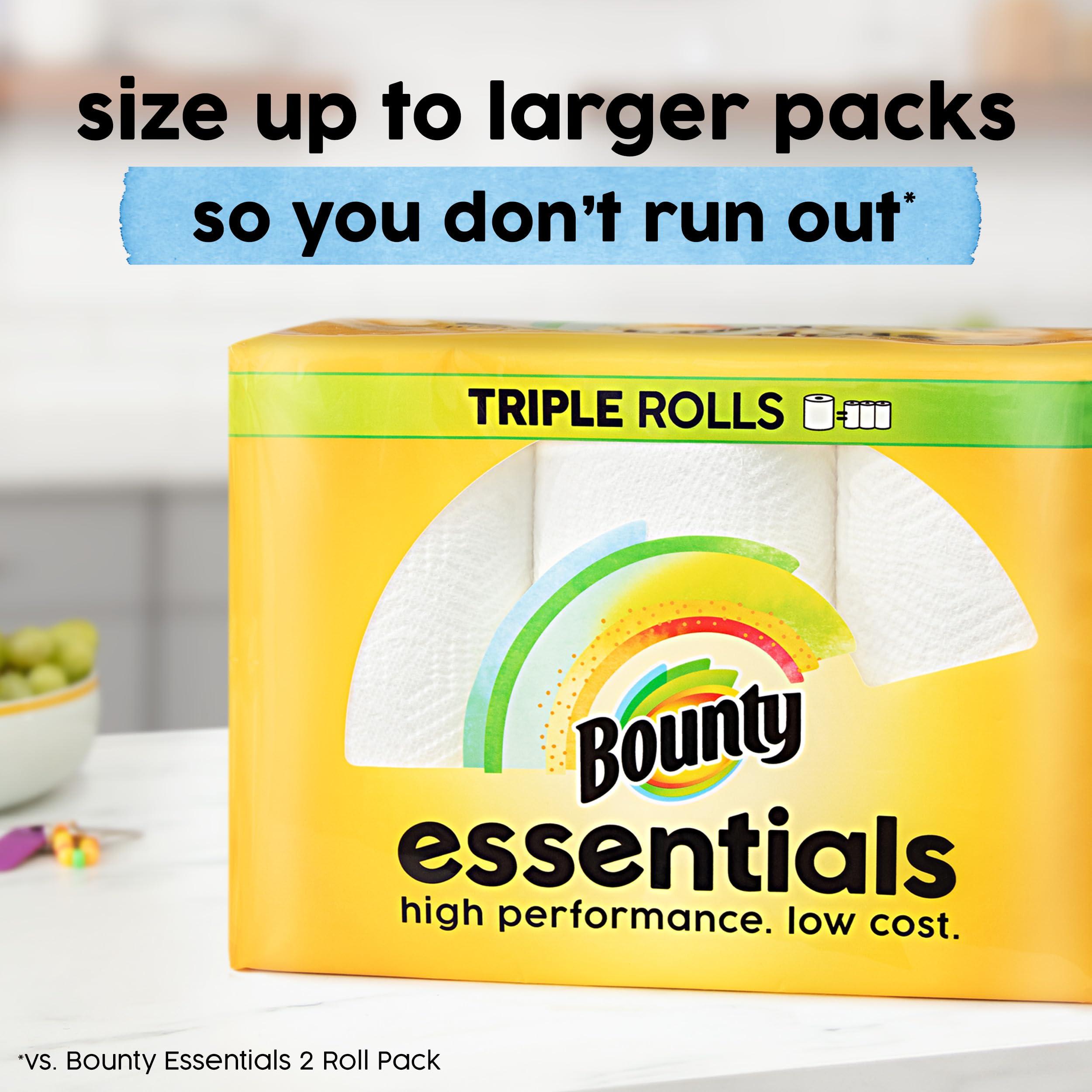 Bounty Essentials Select-A-Size Paper Towels, White, 2 Triple Rolls = 6 Regular Rolls - Image 8