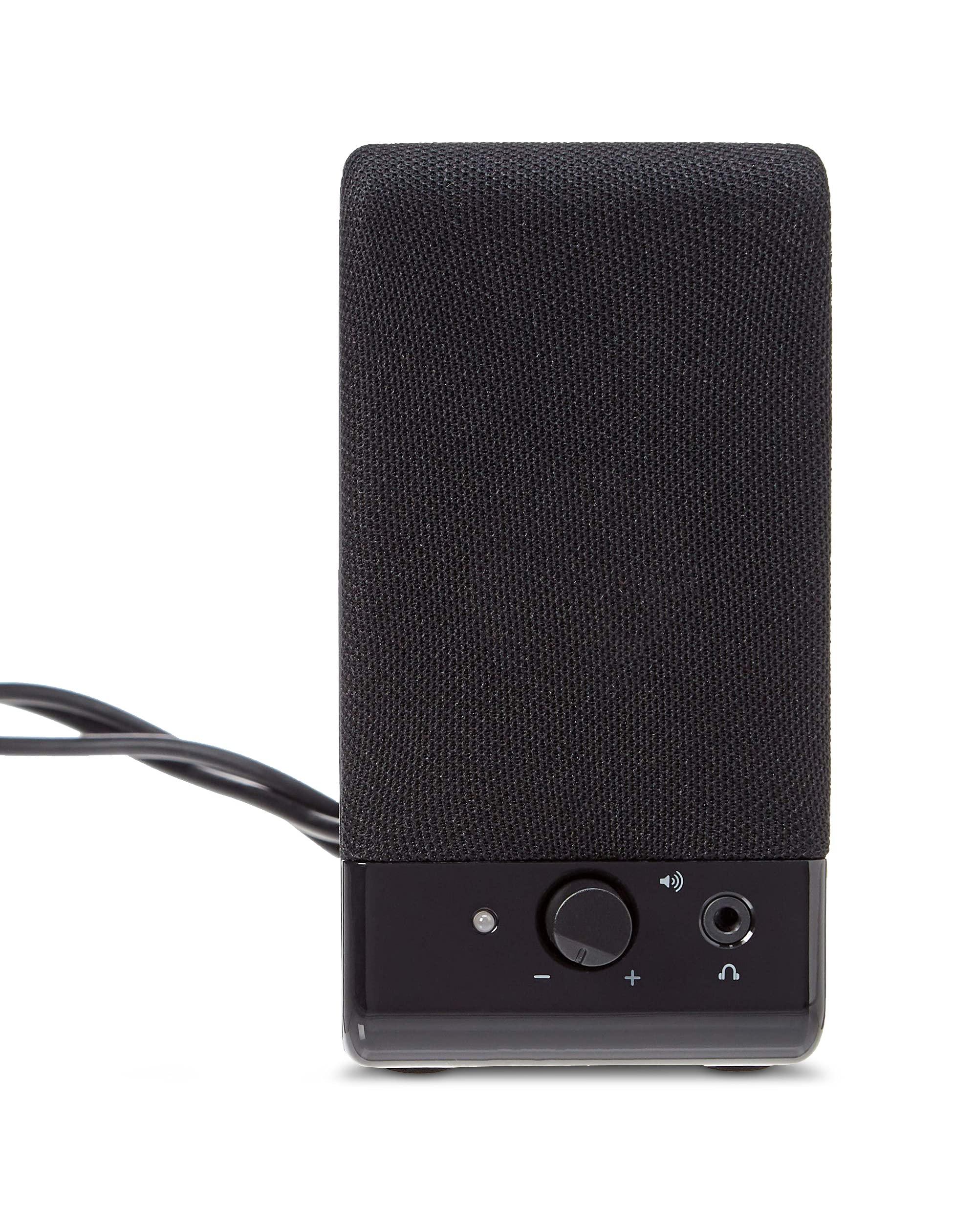 Amazon Basics USB-Powered Computer Speakers for Desktop or Laptop PC with Volume Control, Plug-N-Play, Black - Image 5
