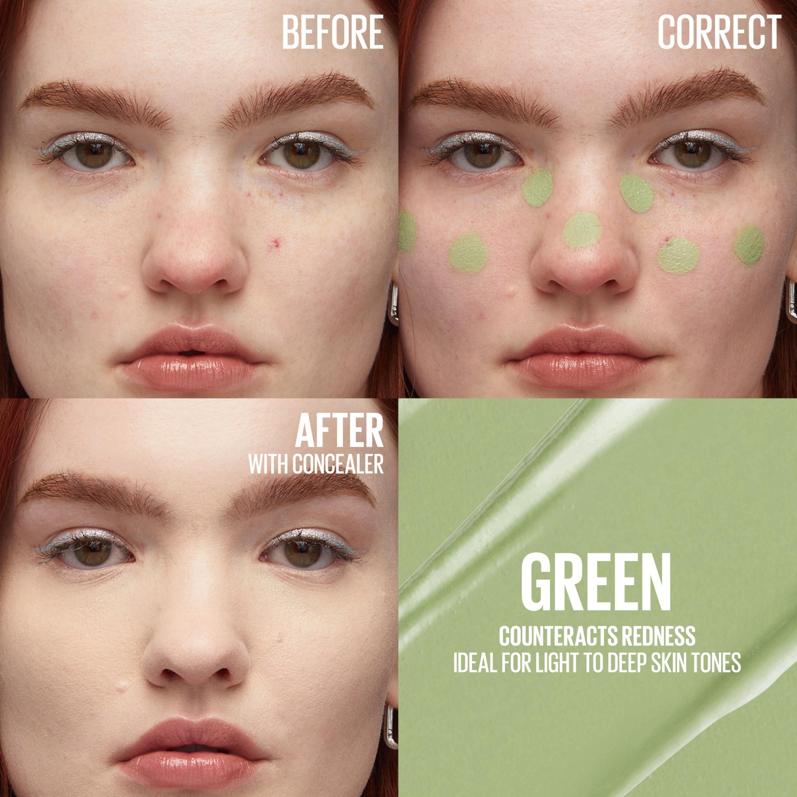 Maybelline Instant Age Rewind Instant Eraser Color Correcting Concealer, Crease-Resistant Coverage, Up to 12HR Moisturizing Wear, Green Color Corrector, 151, 1 Count - Image 3