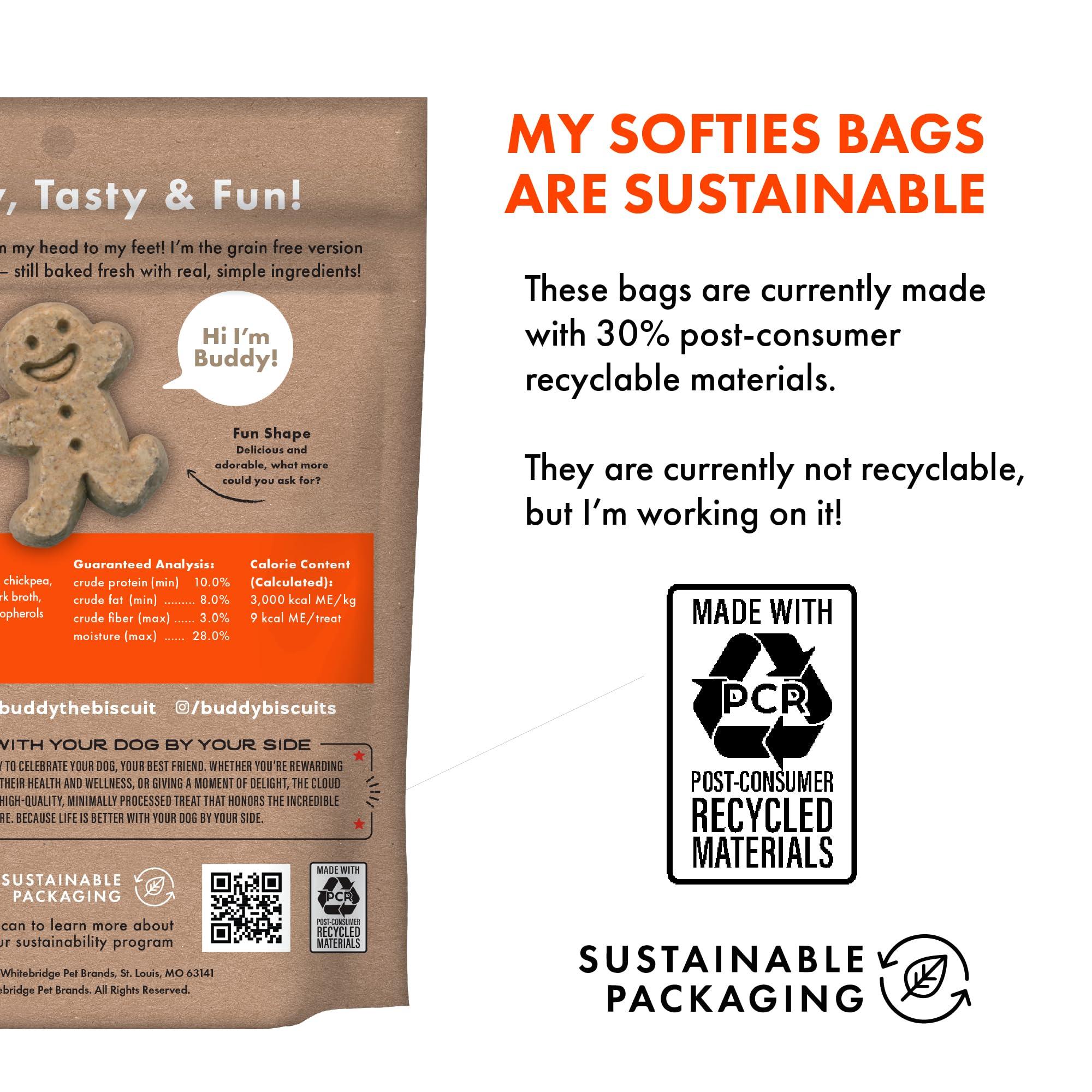 Buddy Biscuit Softies 5 oz. Pouch, Grain-Free Soft & Chewy, Natural Peanut Butter Flavor Dog Treats, Oven Baked in the USA - Image 7