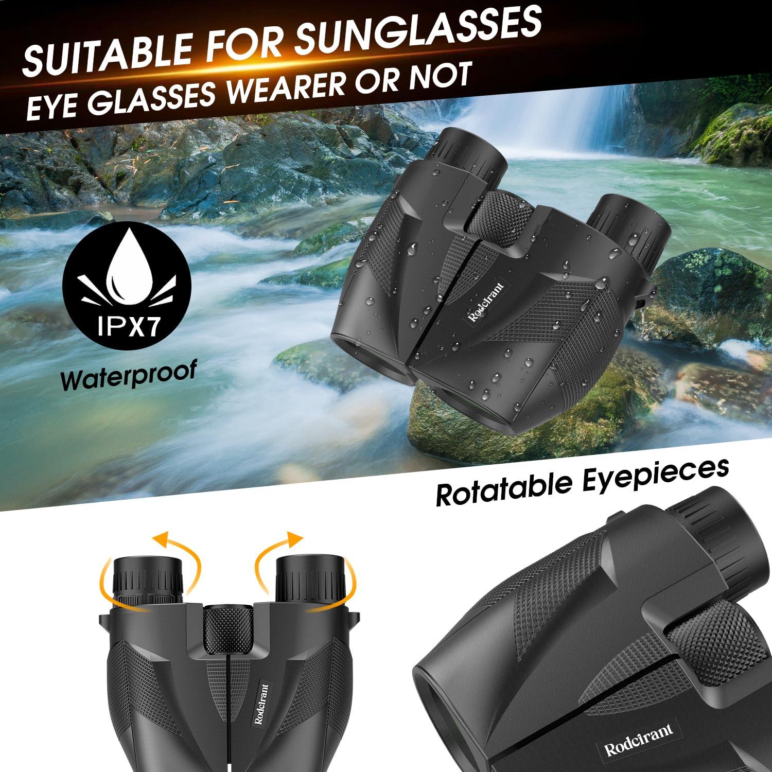 20x25 Compact Binoculars for Adults High Powered and Kids,Waterproof Binoculars for Hunters with Low Light Vision,Easy Focus Bird Watching for Adults Outdoor Hunting and Travel - Image 5