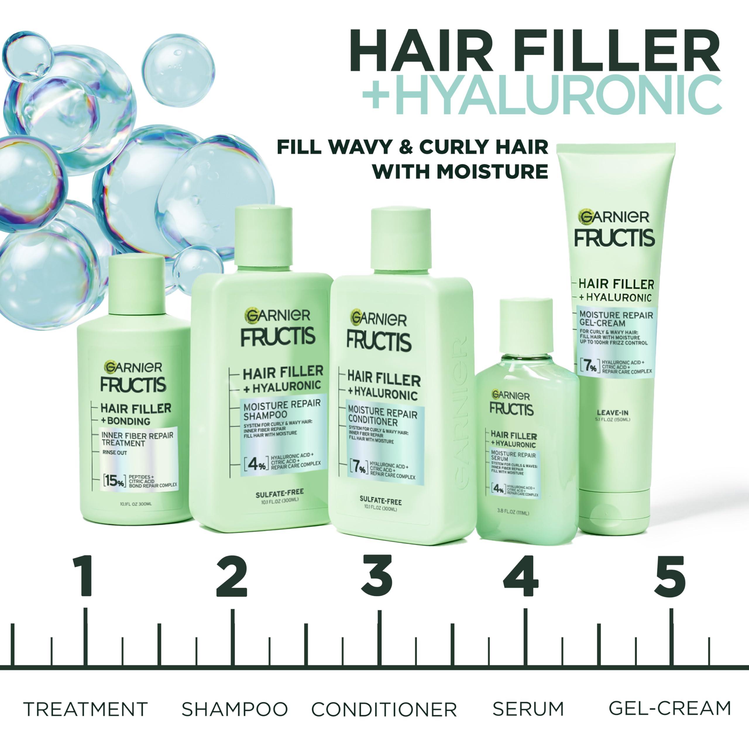 Garnier Fructis Hair Filler Moisture Repair Gel-Cream, Hair Gel for Curls and Waves with Hyaluronic Acid, 5.1 Fl Oz, 1 Count - Image 6