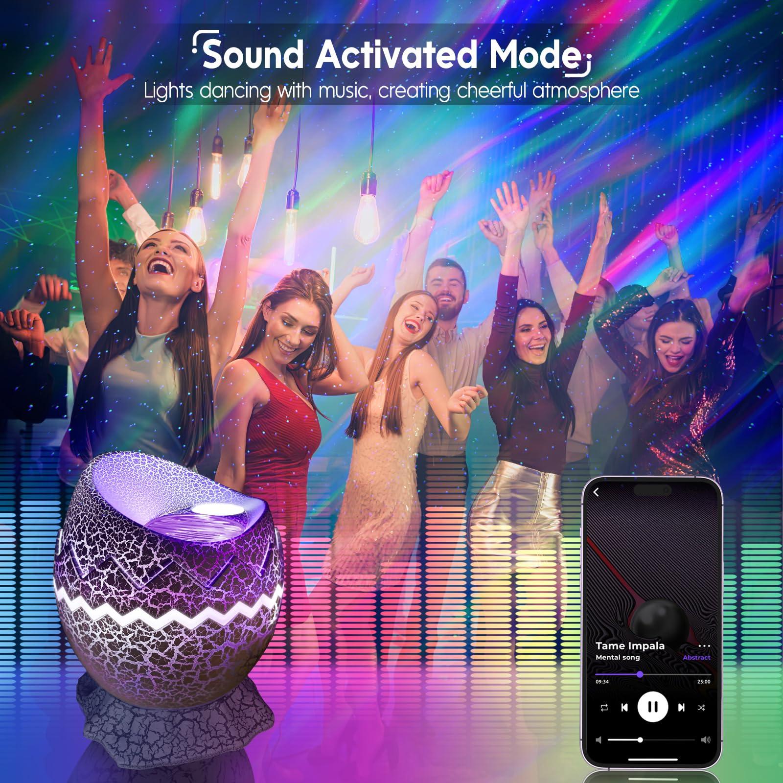 Rossetta Galaxy Projector, Star Projector LED Lights for Bedroom, Outdoor Lighting Projector, Starry Night Light with White Noise and Bluetooth Speaker, Gifts for Kids Adults Christmas, Birthdays - Image 6