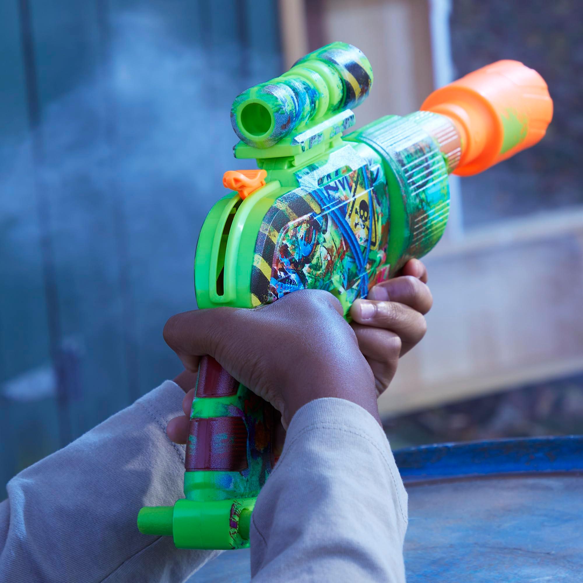 NERF Zombie Driller Dart Blaster, 16 Nerf Elite Darts, Rotating 5 Dart Cylinder, Removable Scope, Outdoor Games, Ages 8+ - Image 5