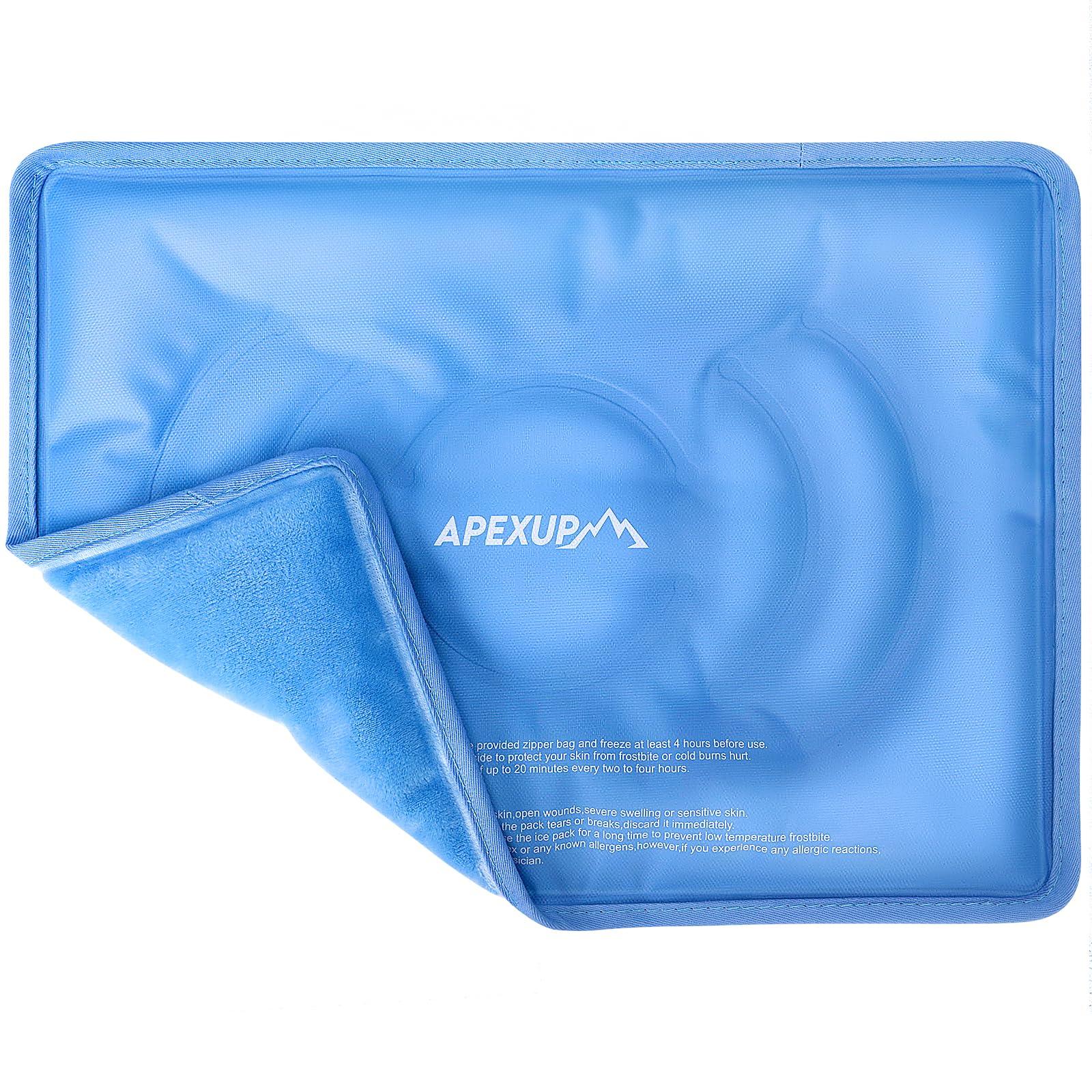 APEXUP Gel Ice Packs for Injuries Reusable, Flexible Double Sided Cold Packs for Injuries, Ice Pack for Knee, Shoulder, Back, Hip, Leg, Arm (Blue, S, 1PK) - Image 9