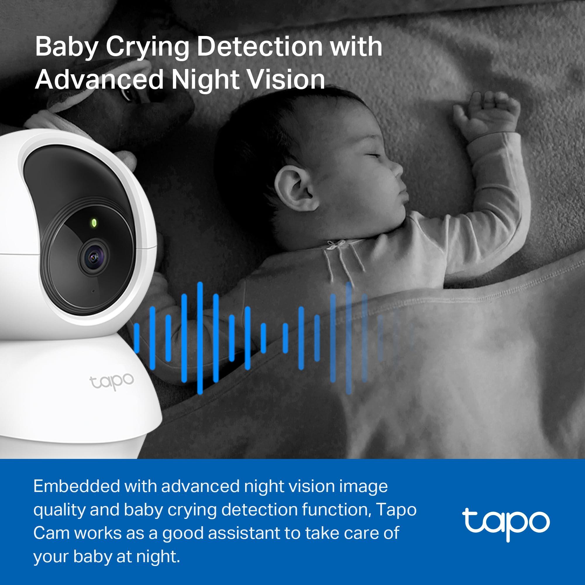 TP-Link Tapo 2K Pan/Tilt Security Camera for Baby Monitor, Dog Camera w/Motion Detection, 2-Way Audio, Siren, Night Vision, Cloud & SD Card Storage, Works with Alexa & Google Home, 2-Pack (C210P2) - Image 6