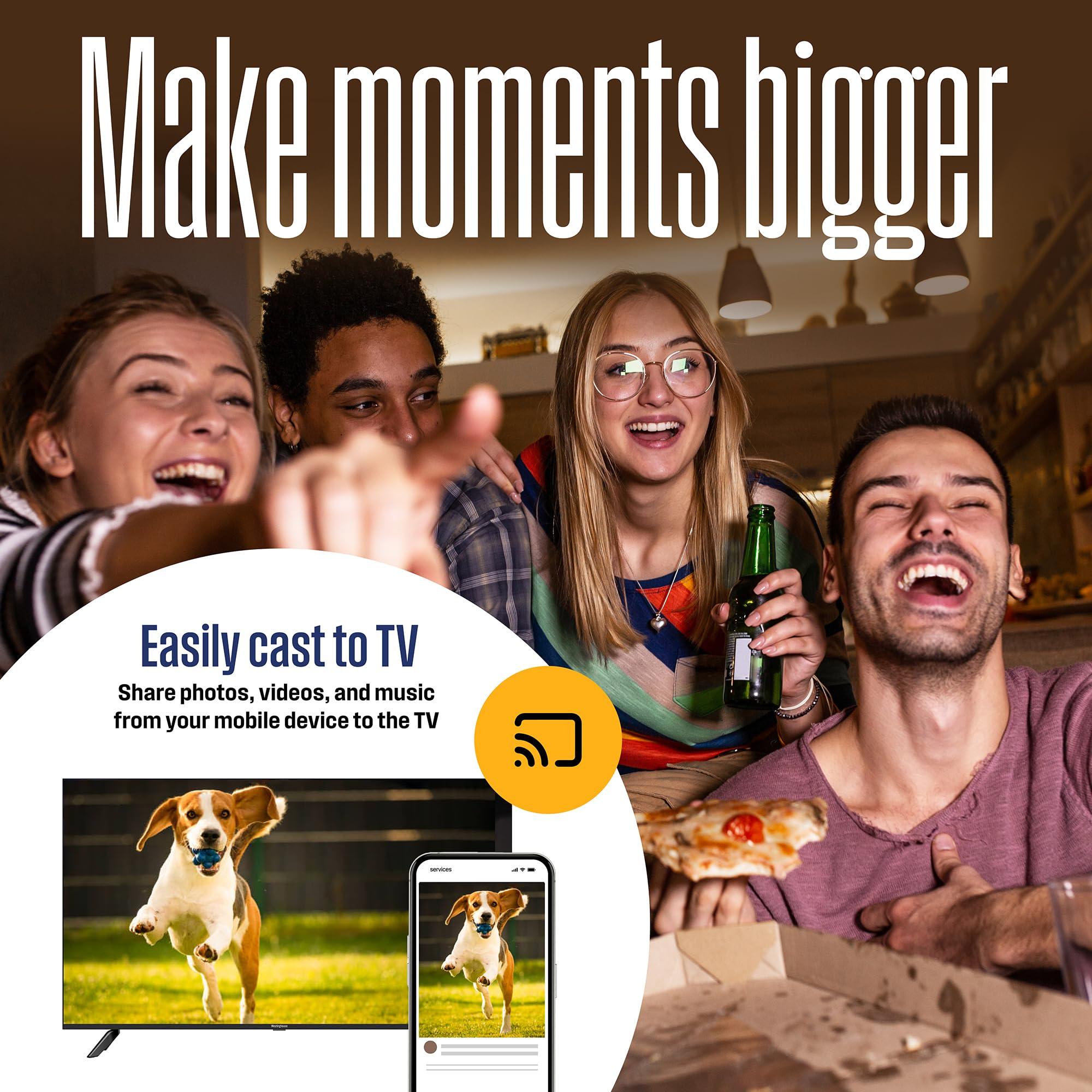 Westinghouse Edgeless Roku TV - 50 Inch Smart Television, 4K LED UHD w/HDR 10, Wi-Fi & Mobile App Connectivity, Flat Screen Compatible w/Apple Home Kit, Alexa, & Google Assistant - Image 8