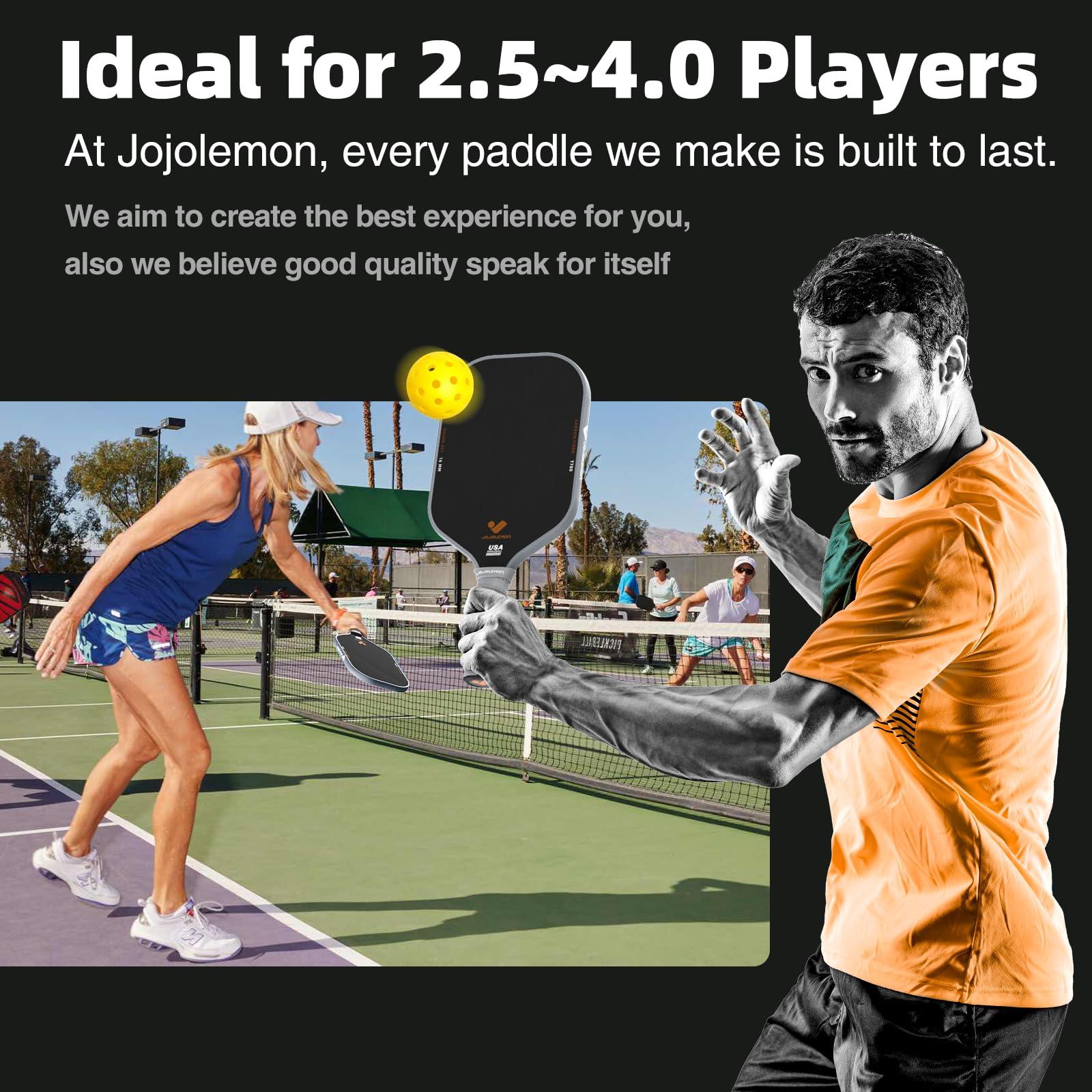 JOJOLEMON Pickleball Paddles, Carbon Fiber Pickleball Paddle with a 16mm Shark Power Polymer Core, The Pickleball Rackets Designed for Ultimate Spin & Consistency - Image 8