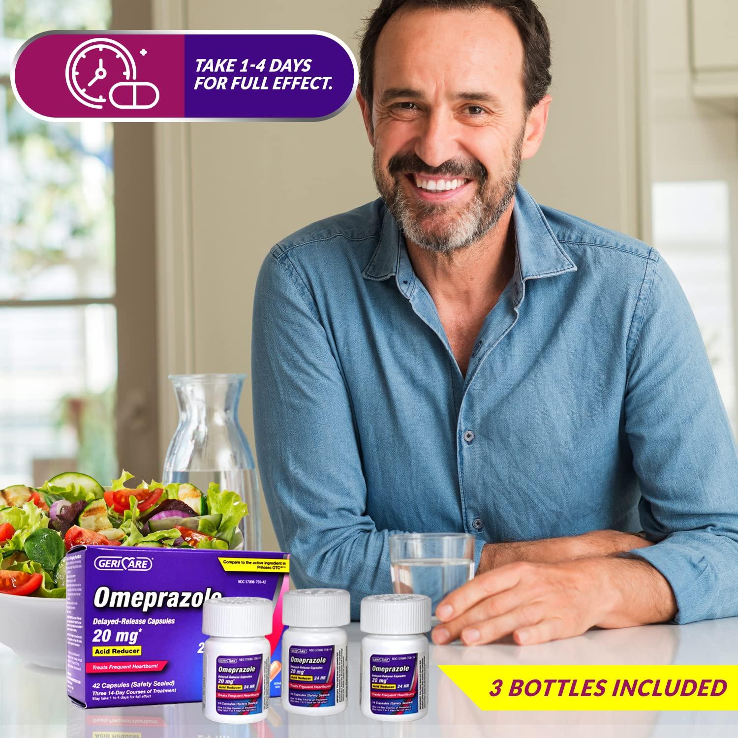 GeriCare Omeprazole Delayed Release Capsules 20.6mg - Acid Reducer Pills for 24 Hour Heartburn Relief - Acid Reflux Medicine to Treat Frequent Heartburn (42 Count) - Image 5