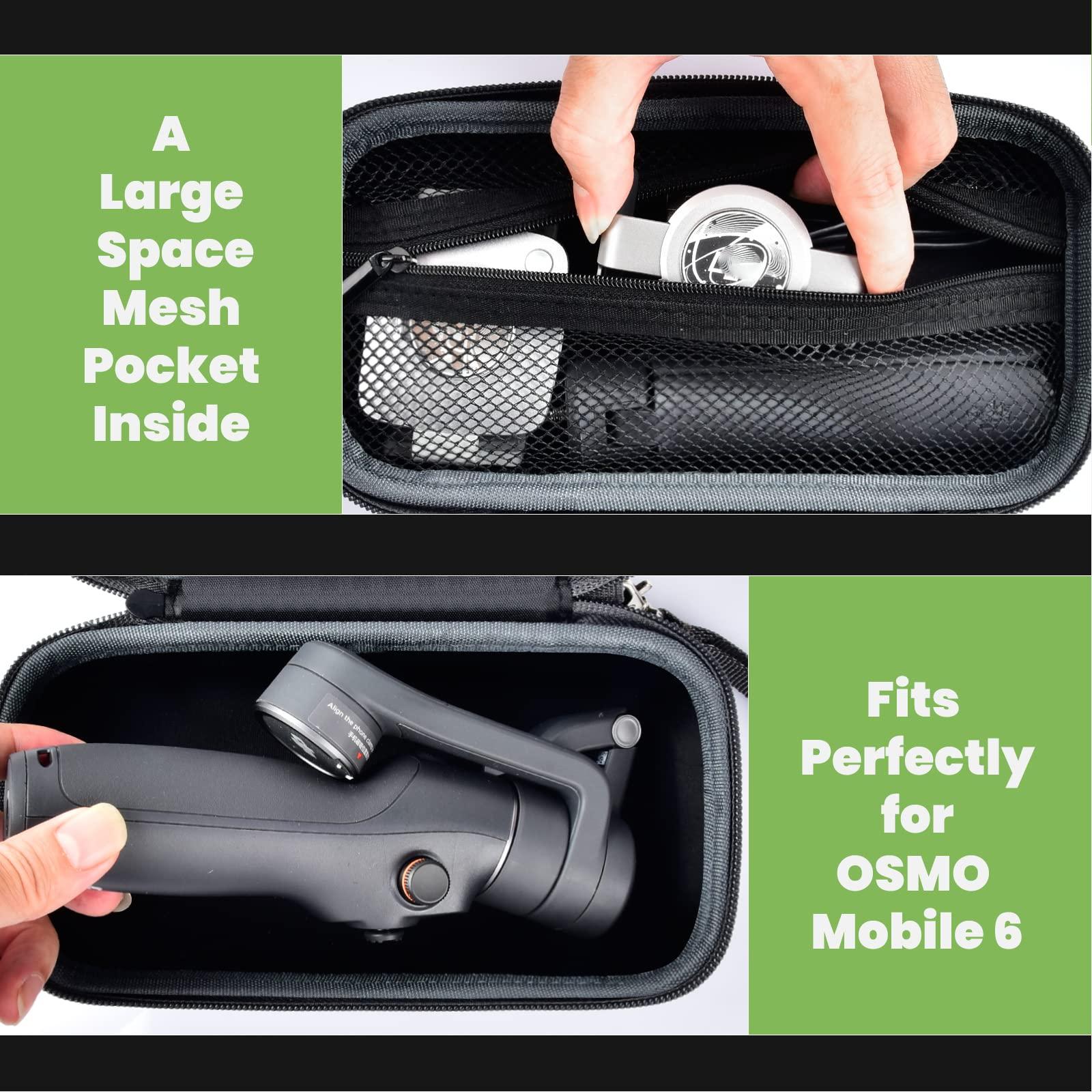 ALKOO Case for DJI Osmo Mobile 7/6 Smartphone Stabilizer, Travel Holder for 3-Axis Handheld Gimbal, Storage Bag for OM 7/6 Extension Rod Phone Clamp 3 & Grip Tripod Accessories- Pouch Only - Image 4