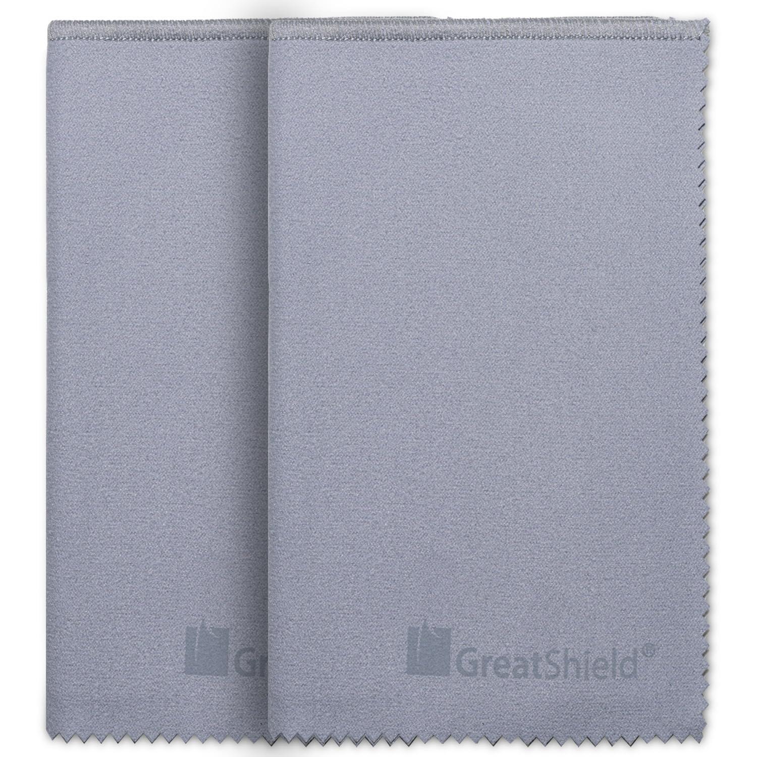 GreatShield Double-Sided Professional Jewelry Cleaning Cloth (2-Pack), 4-Ply Multi-Layer Polishing Cloth 20x28cm, Eco Friendly Pure Cotton for Sterling Silver, Gold, Platinum - Image 2