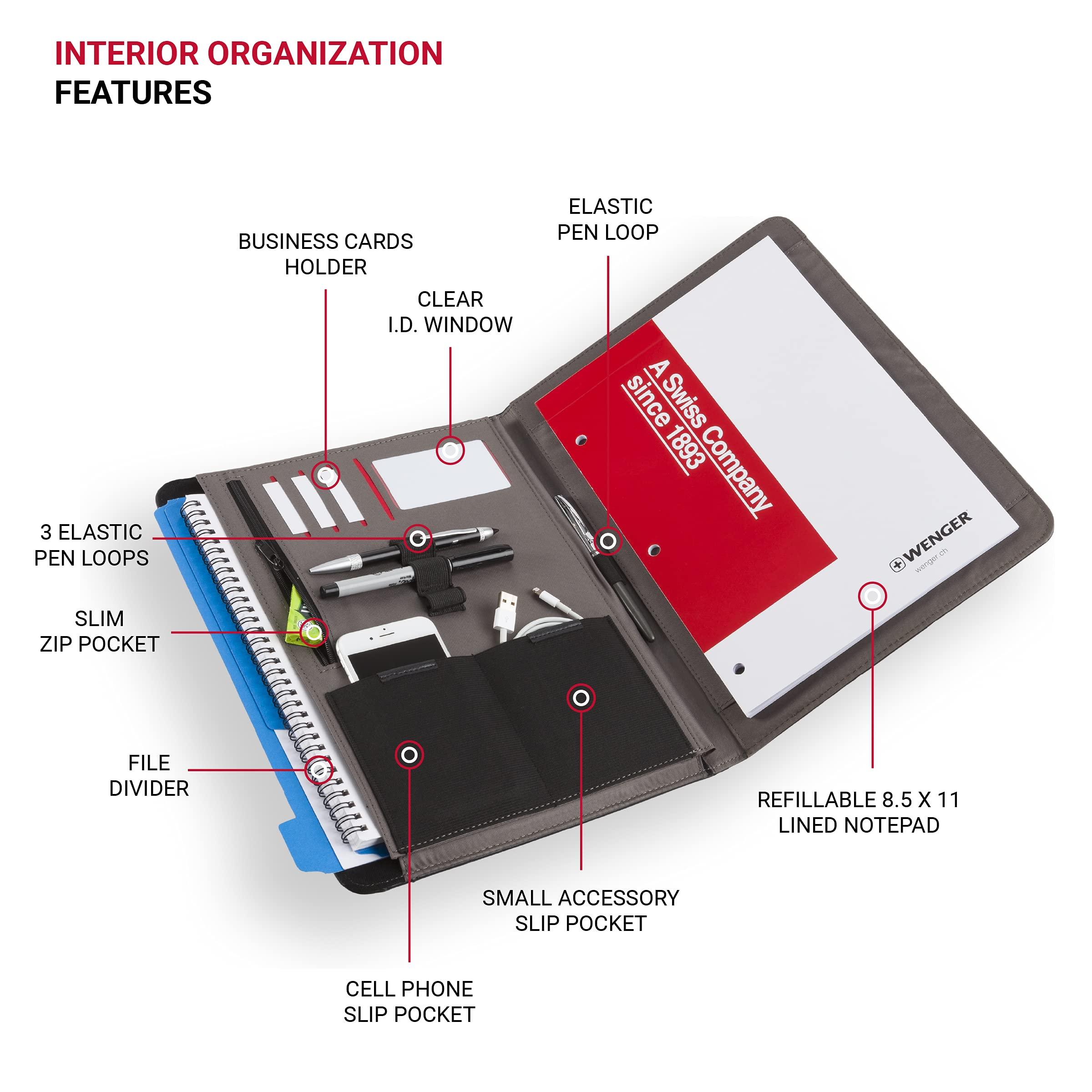 Wenger Merit Padfolio Envelope Card Holder, Black - Image 3