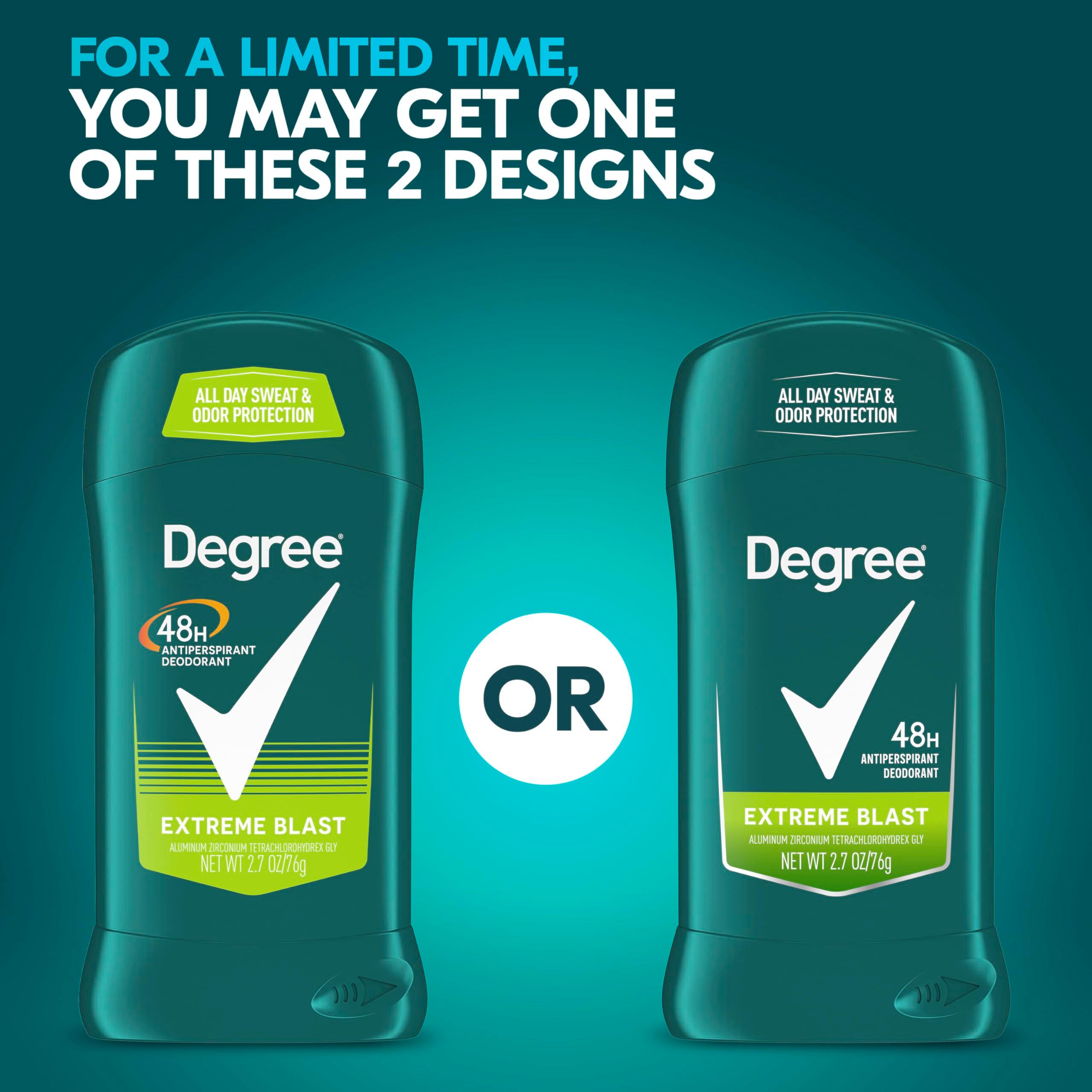 Degree Men Original Protection Antiperspirant Deodorant 48-Hour Sweat and Odor Protection Extreme Blast Antiperspirant For Men 2.7 oz, Pack of 6 - Image 3