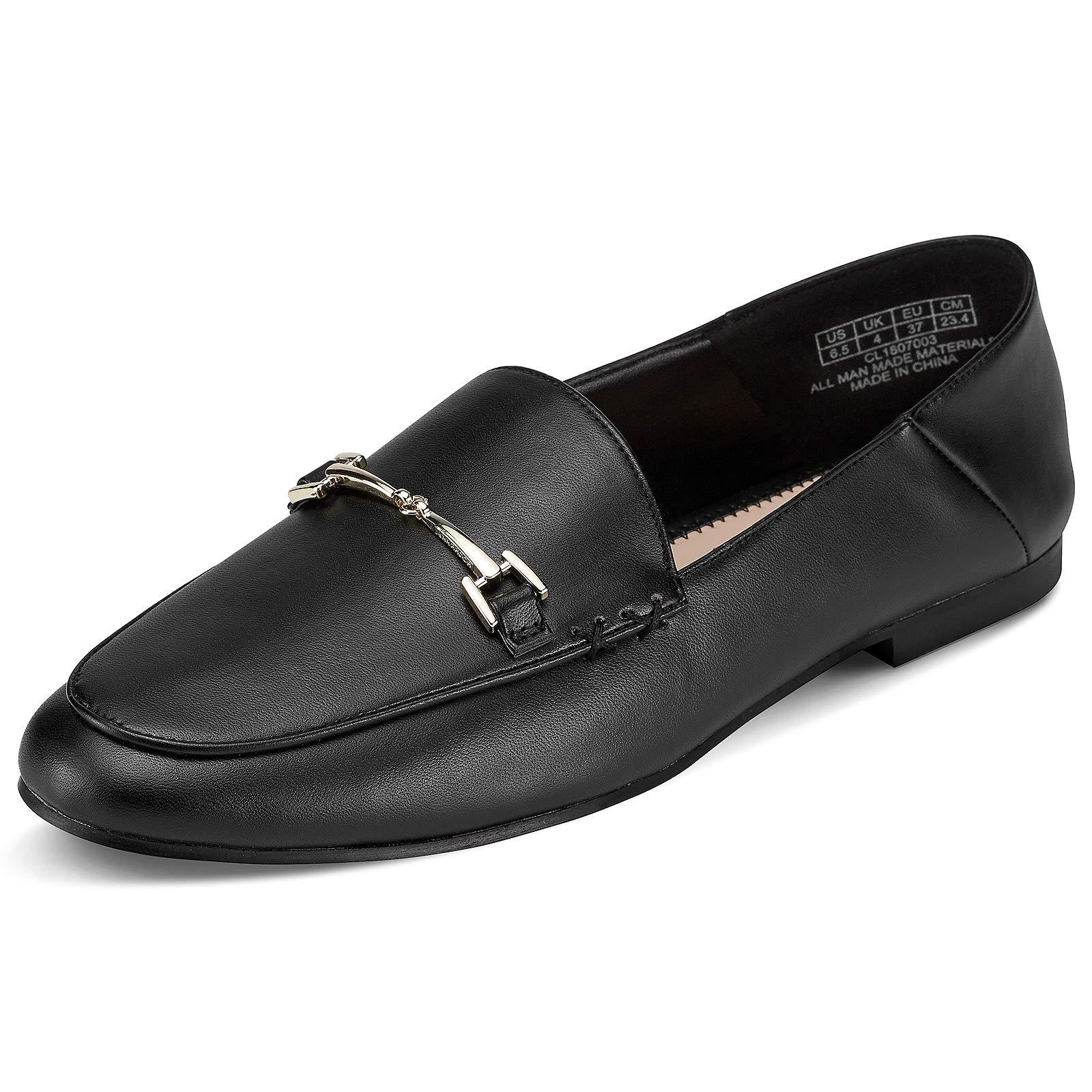 JENN ARDOR Loafers for Women Flats Shoes Womens Penny Loafers Slip On Pointed Toe Comfortable Office Work Driving Flats Fashion Dress Shoes for Women
