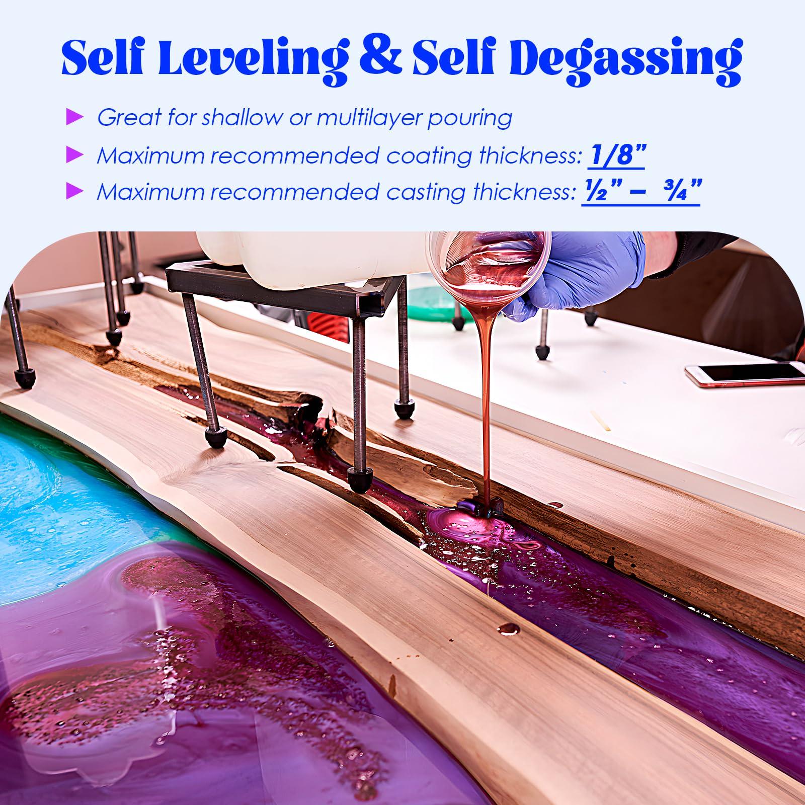 Bsrezn 2 Gallon Epoxy Resin Kit with Pumps – Crystal Clear, Bubble-Free, No Yellowing, Self-Leveling, Mix 1:1 Epoxy Resin for Art, Crafts, Wood, and Resin Molds (1 Gallon x 2) - Image 3