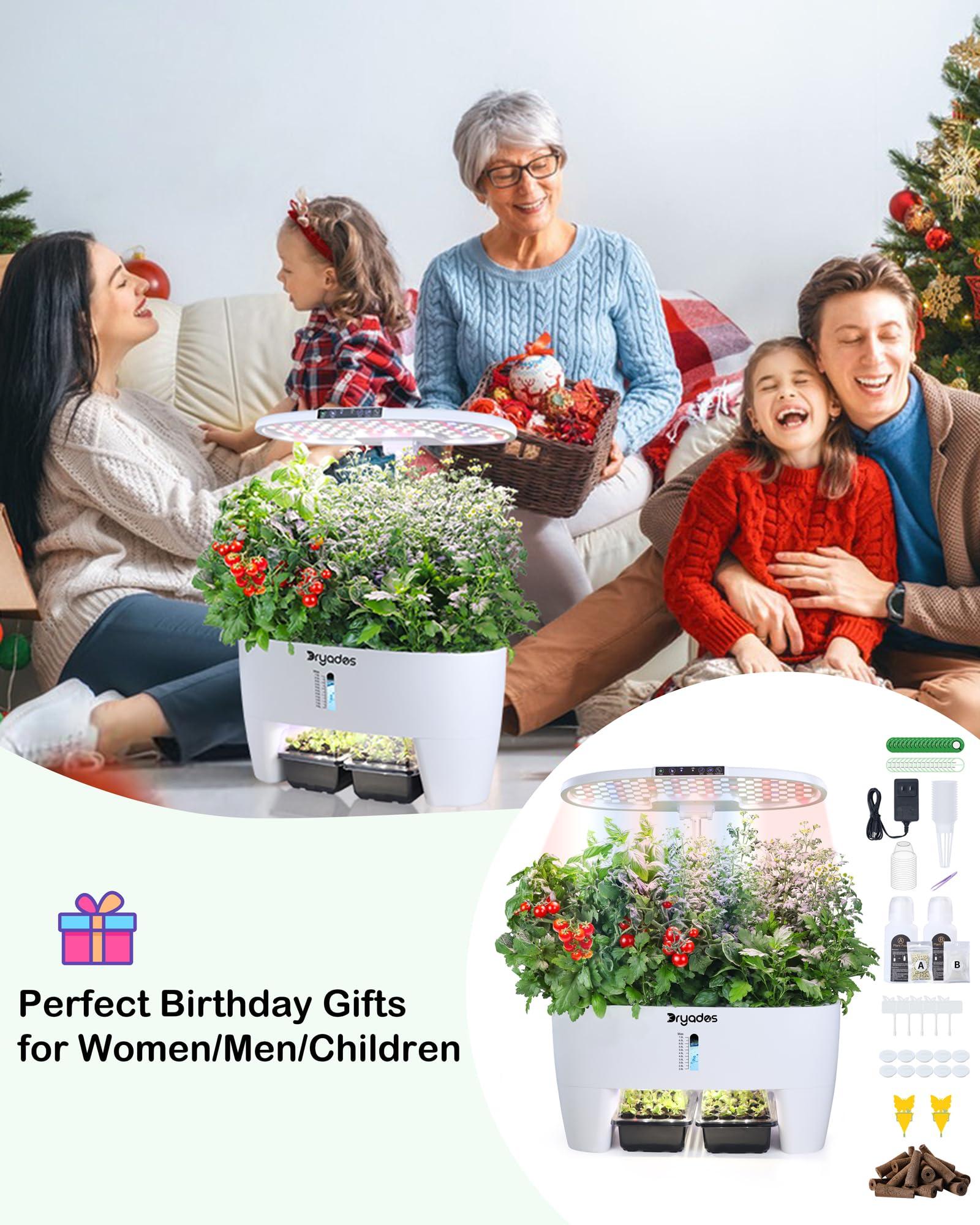 DRYADES Hydroponic Growing System Kit 16 Pods, Smart Herb Garden with Sprout Mode Can Seedling in Advance & 24W Full Spectrum LED Grow Light, Indoor Garden Planter for Home/Office/School (White) - Image 9