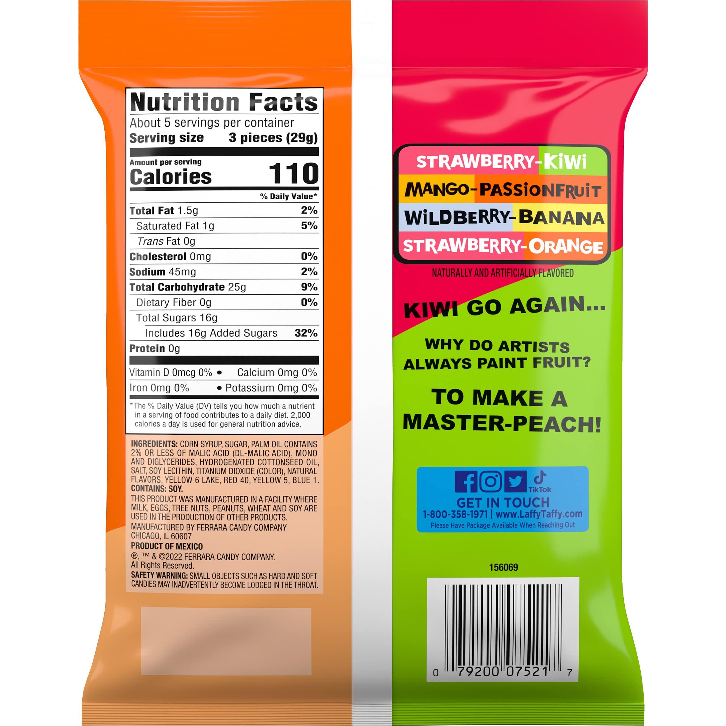 Laffy Taffy Candy, Fruit Combos, Individually Wrapped Mini Bars, 6 Ounce - Image 2