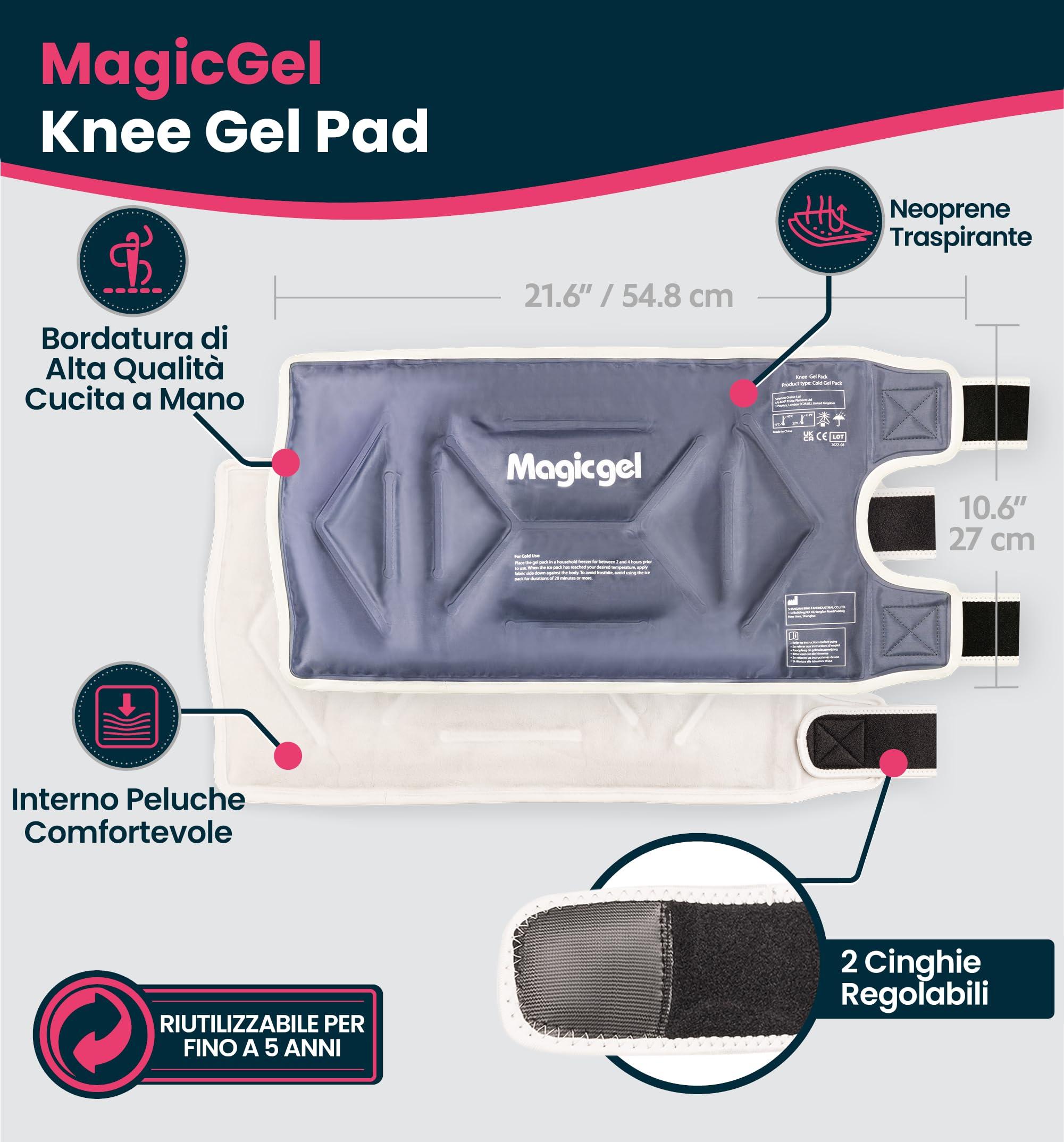 Magic Gel Ice Pack for Knee - Reusable Cold Wrap for Injuries - Soft Flexible Cooling for Icing Knees, Elbow, Calf, Wrist - Adjustable Wraparound Straps - Image 3