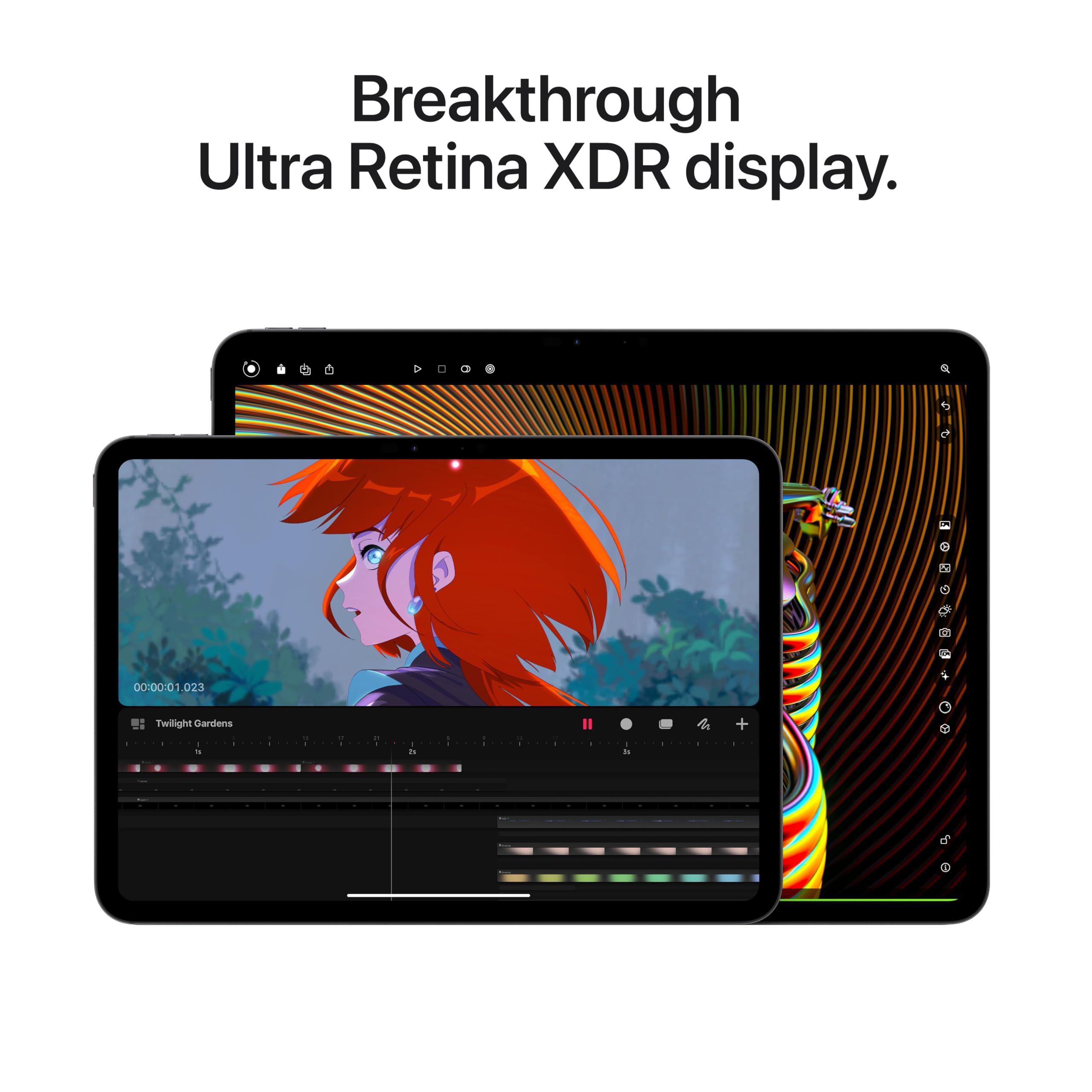 Apple iPad Pro 13-Inch (M4): Built for Apple Intelligence, Ultra Retina XDR Display, 512GB, 12MP Front/Back Camera, LiDAR Scanner, Wi-Fi 6E, Face ID, All-Day Battery Life — Space Black - Image 3