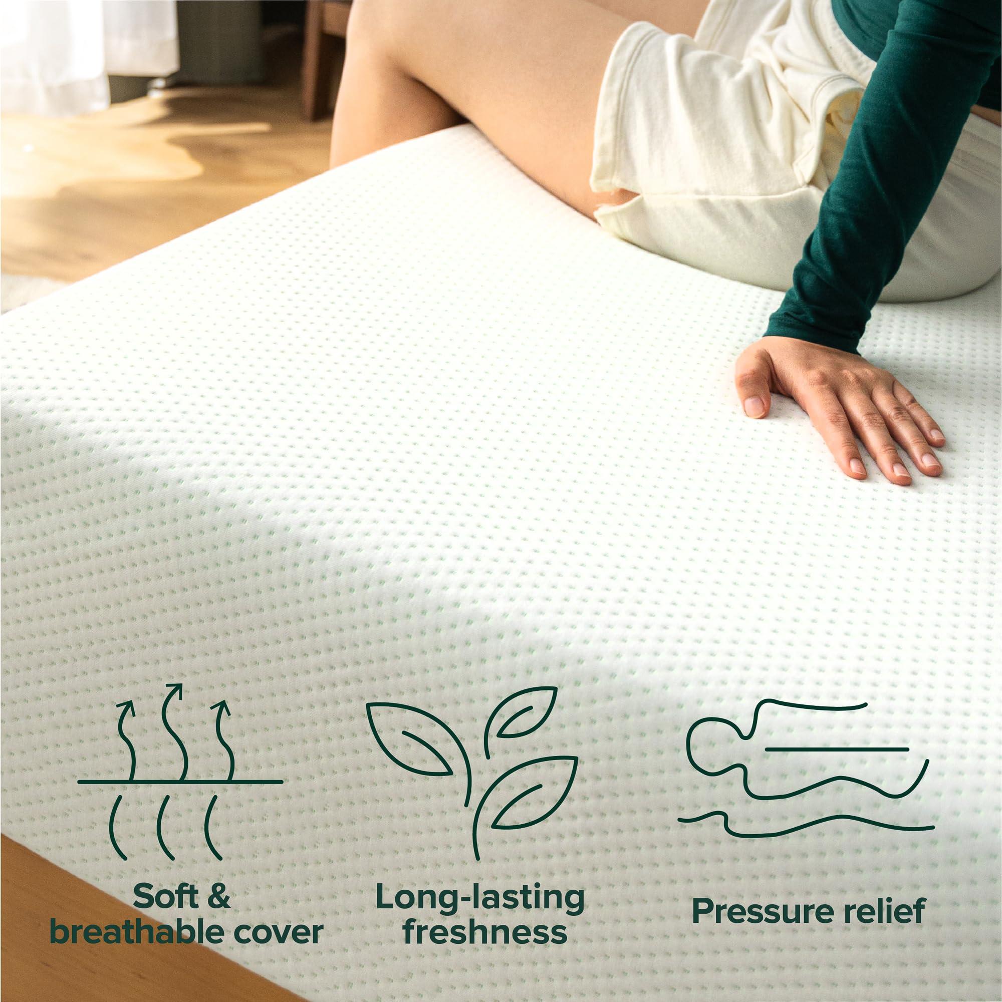 ZINUS 12 Inch Green Tea Memory Foam Mattress [New Version], Fiberglass free, Medium Firm Feel, Zoned Pressure Relief, Certified Safe Foams & Fabric, Bed-In-A-Box, Queen - Image 7