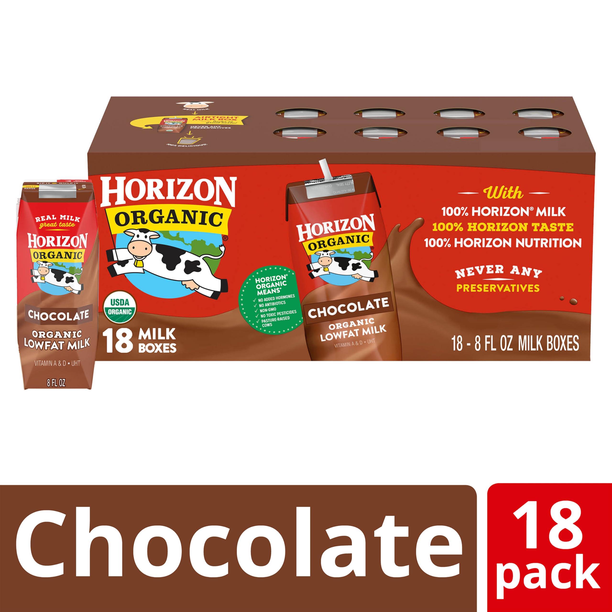 Horizon Organic Shelf-Stable 1% Lowfat Milk Boxes, Chocolate, 8 Fl Oz, 18 Pack - Image 2