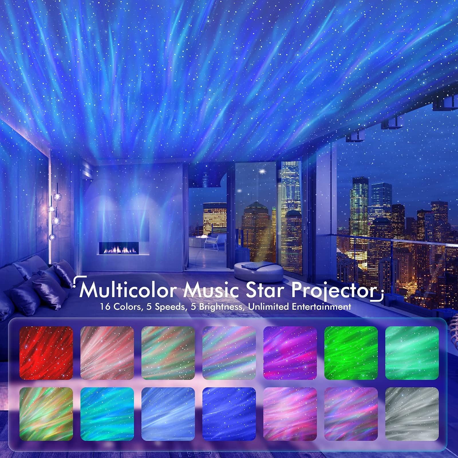 Rossetta Star Projector, Galaxy Projector for Bedroom, LED Night Light Aurora Projector with Bluetooth Speaker, White Noise, Timer and Remote, Room Decor, Gifts for Kids, Adults, Christmas, Birthday - Image 3