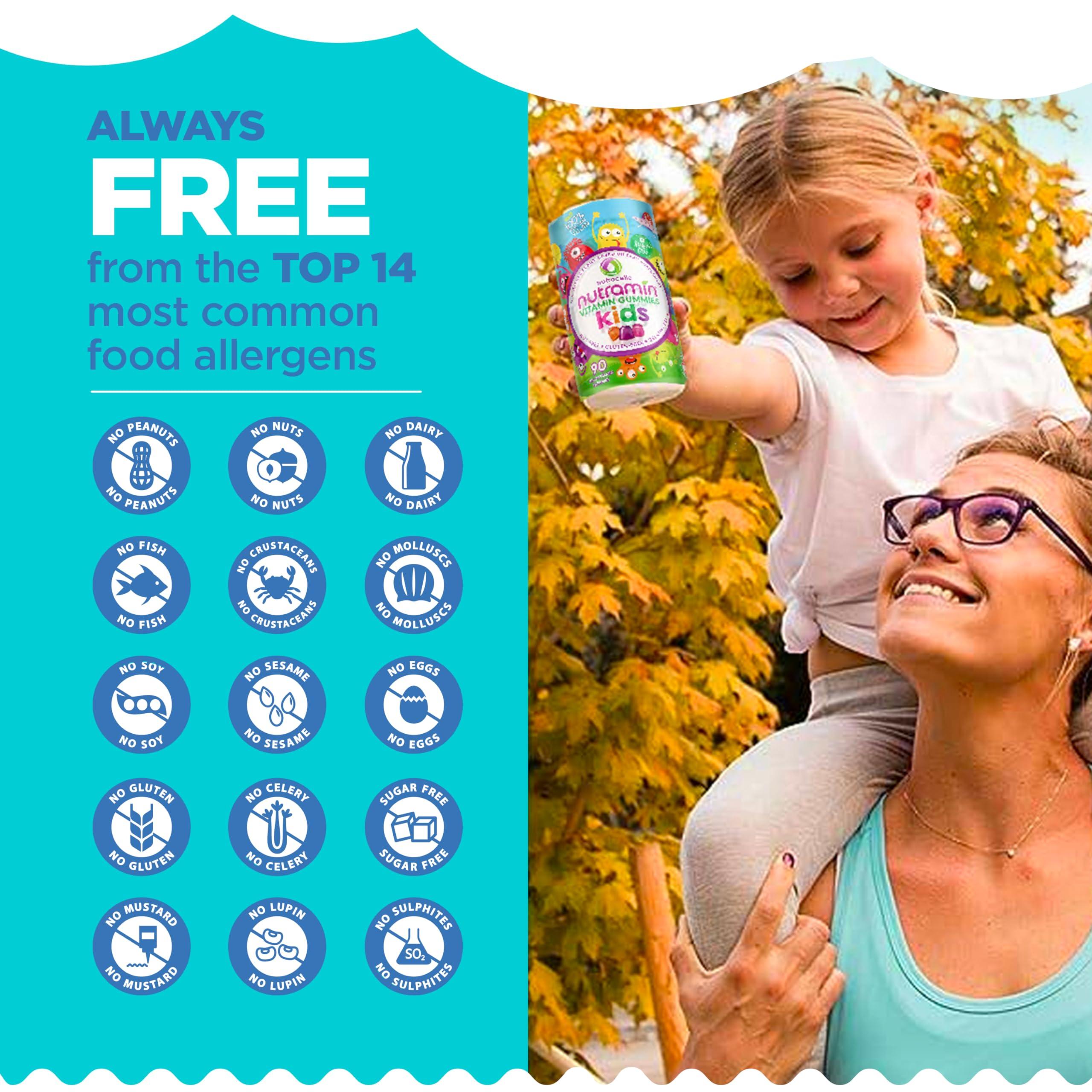 Nutracelle NUTRAMIN Sugar-Free, Allergen-Free 100% Vegan Gummy Multivitamins for Kids - Great Tasting Natural Gummies Your Kids Will Love - 90 Count Bottle - Image 6
