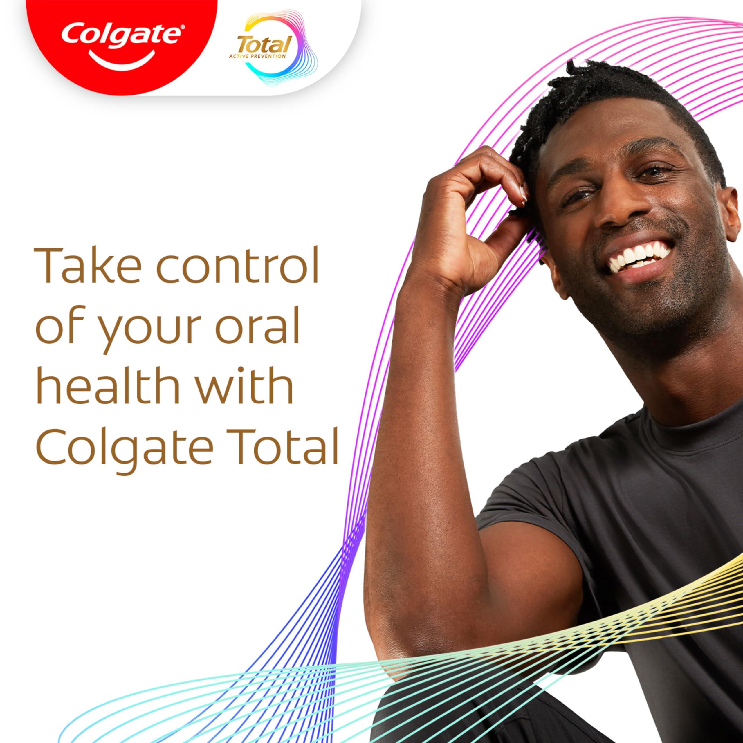 Colgate Total Clean Mint Toothpaste, 10 Benefits, No Trade-Offs, Freshens Breath, Whitens Teeth and Provides Sensitivity Relief, Clean Mint Flavor, 4 Pack, 5.1 Oz Tubes - Image 7
