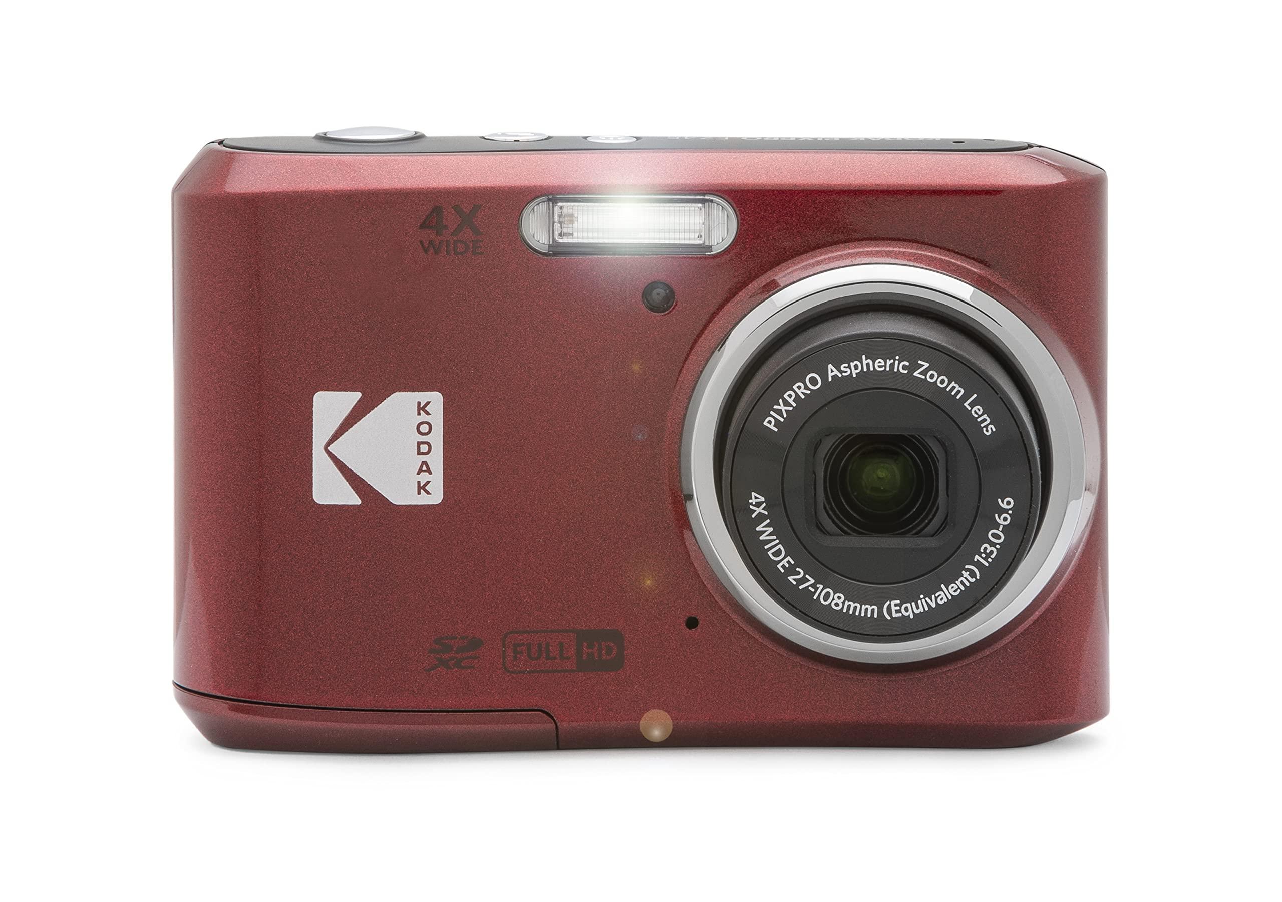 Kodak PIXPRO FZ45 Digital Camera + Black Point & Shoot Camera Case + Transcend 64GB SD Memory Card + Tri-fold Memory Card Wallet + Hi-Speed SD USB Card Reader + More! (Red) - Image 5