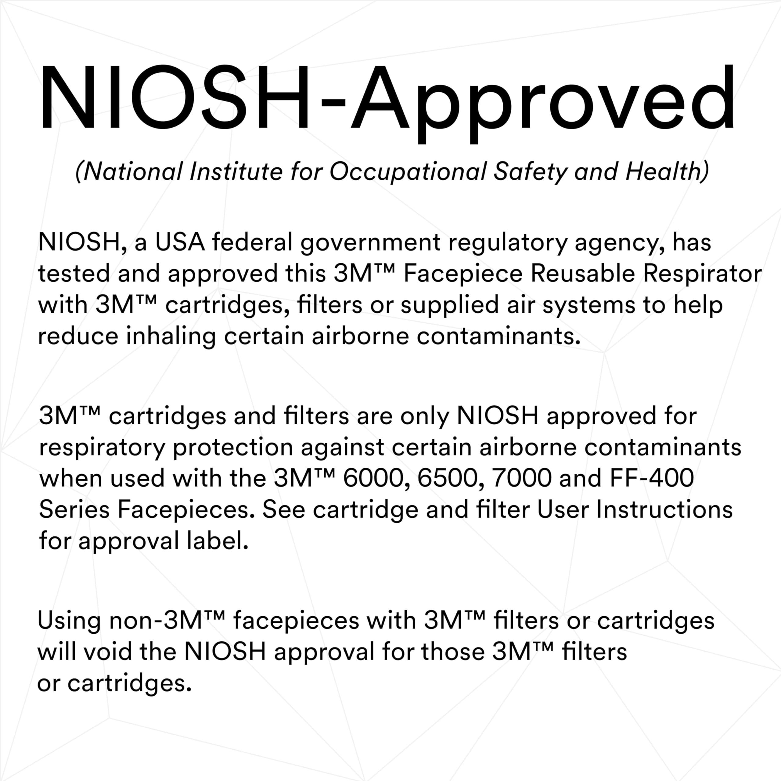 3M Full Facepiece Reusable Respirator 6800, NIOSH, Large Lens, ANSI High Impact Eye Protection, Silicone Face Seal, Four-Point Harness, Comfortable Fit, Painting, Dust, Chemicals, Medium - Image 2
