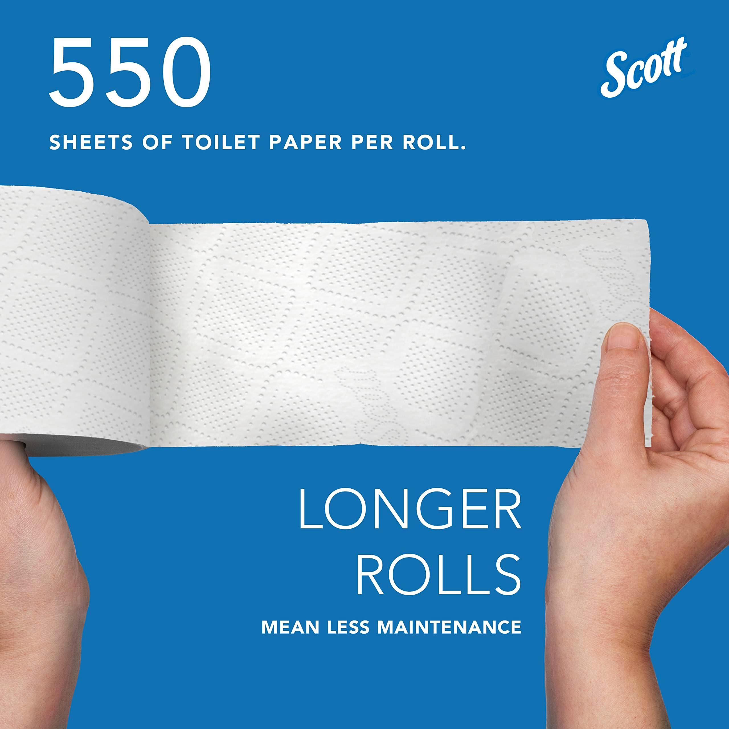 Scott Professional Standard Roll Bulk Toilet Paper (04460), 2-Ply, Elevated Design, White, Individually Wrapped (80 Rolls of 550 Sheets, 44,000 Sheet Total) - Image 10