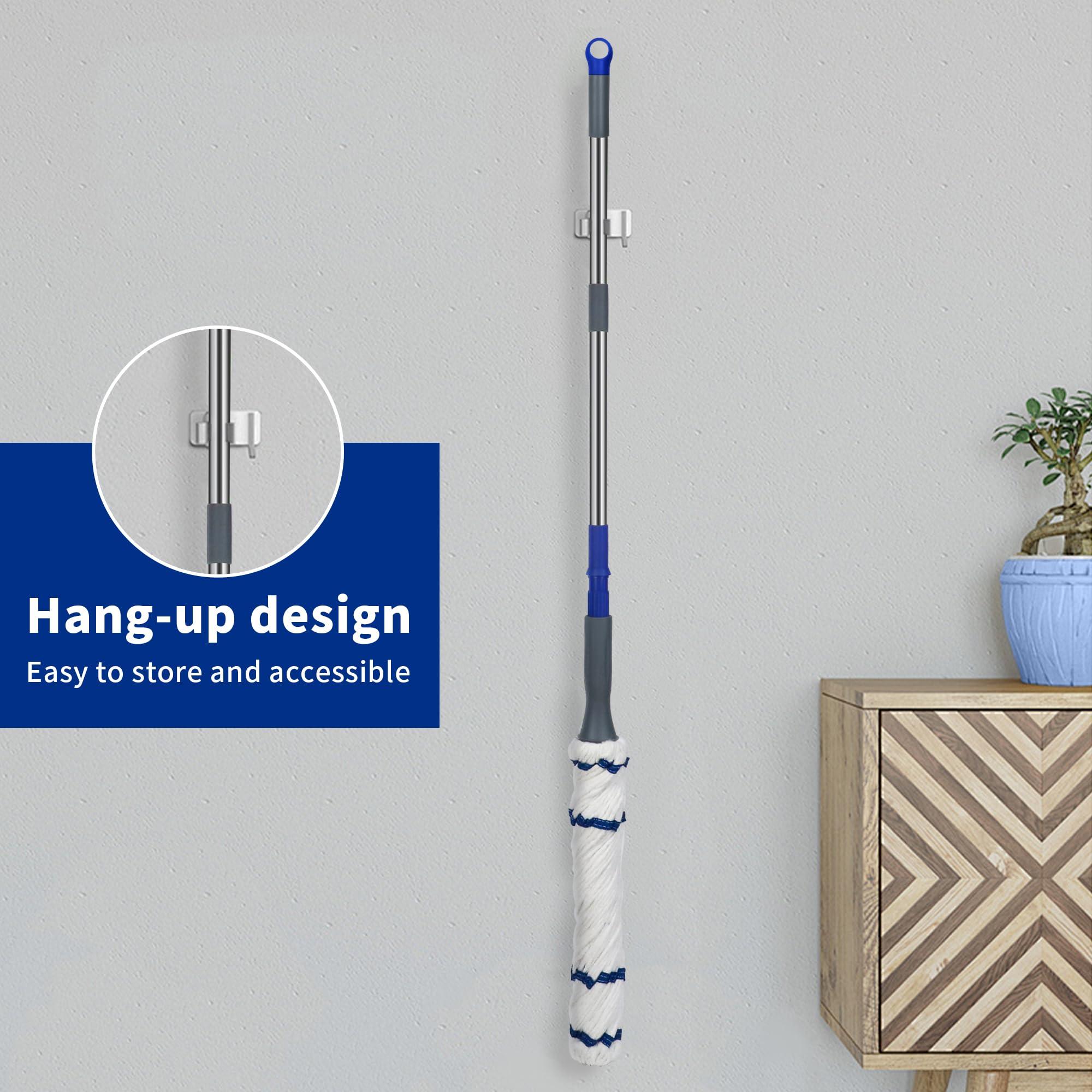 Silkyhose Self-Wringing Twist Mop Cotton Rotating Dry & Wet Mops with 2 Reusable Heads for Floor Cleaning Kitchen Bathroom Hardwood Vinyl Tile Laminate Household Office (White Style 2) - Image 7