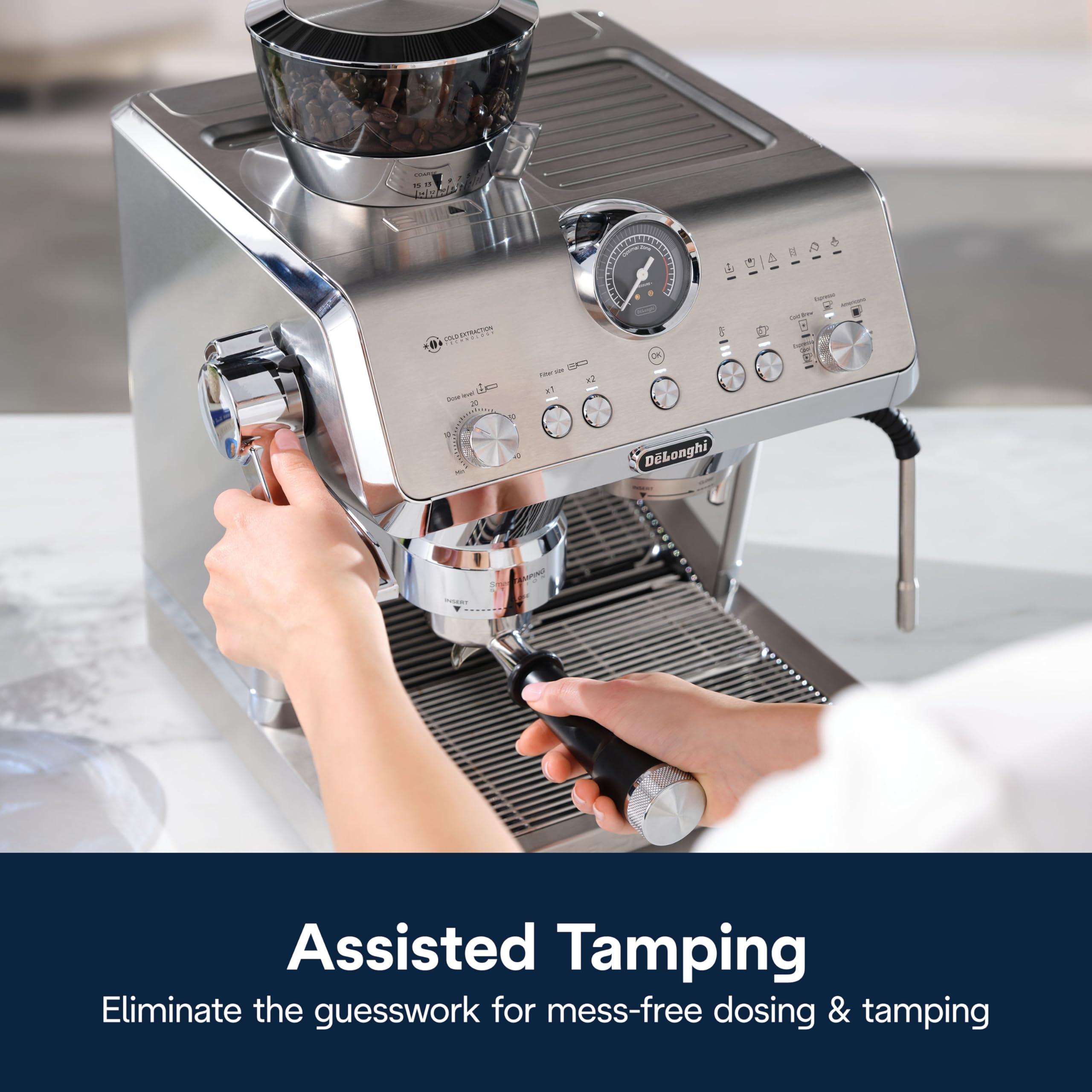 De'Longhi La Specialista Opera Espresso Machine with Cold Brew, Commercial-style Steam Wand for Latte, Cappuccino, Built-in Grinder, EC9555M - Image 4