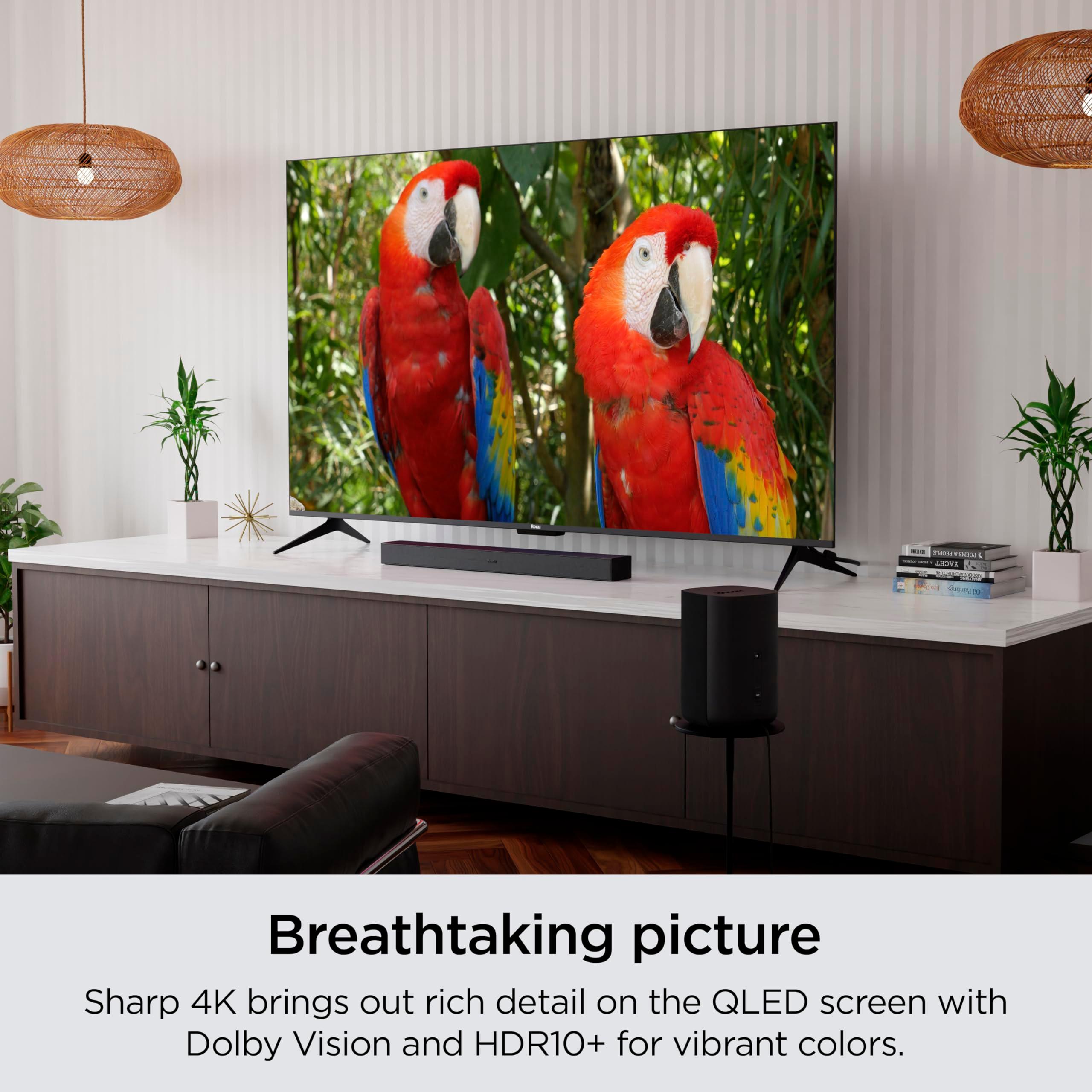 Roku Plus Series 55-Inch 4K QLED Smart TV RokuTV, Seamless Streaming, Striking 4K Resolution, Roku Voice Remote Pro, Dolby Vision, Automatic Brightness, Live Local News & Sports - Image 5