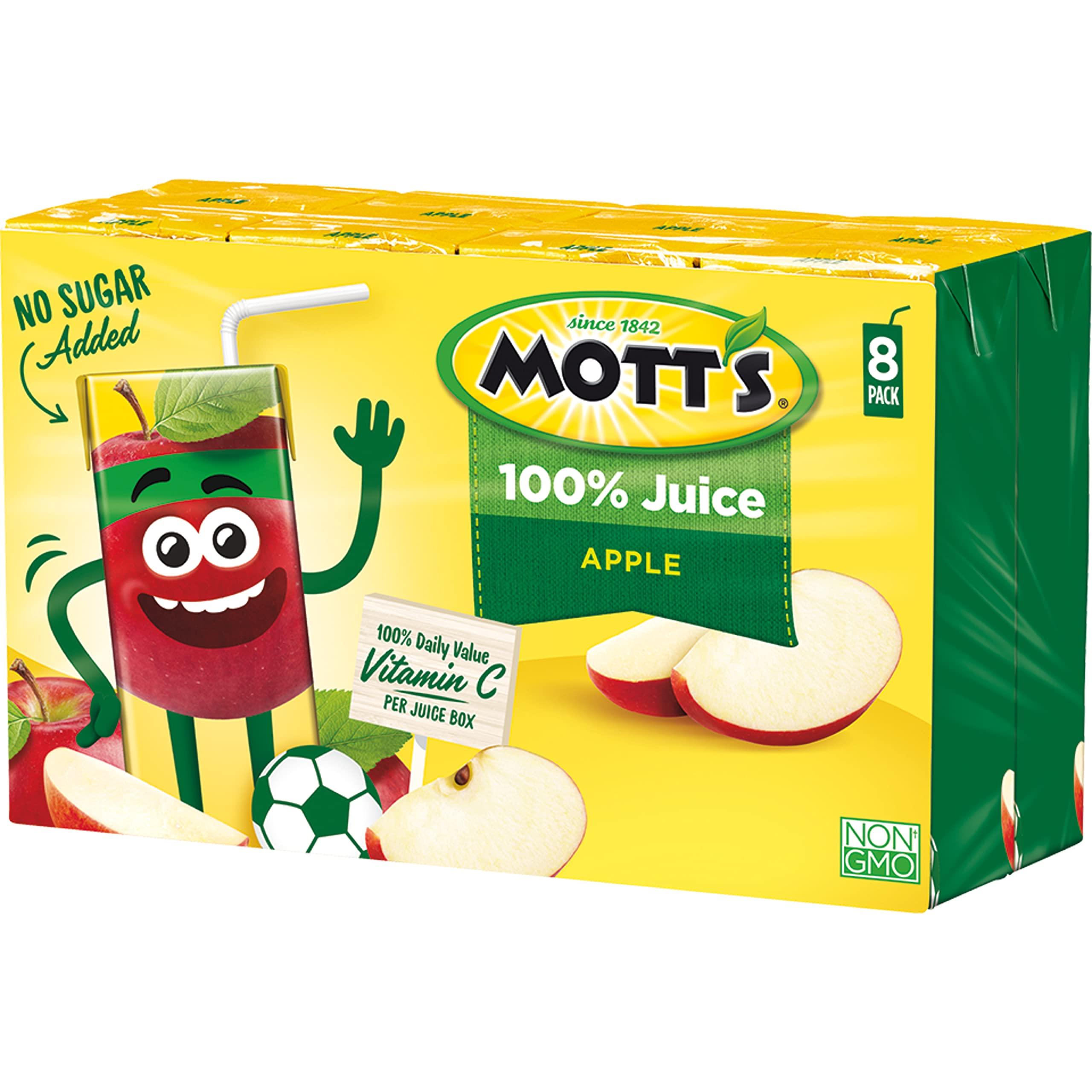 Mott's 100% Original Apple Juice, 6.75 Fl Oz Boxes, 32 Count (4 Packs Of 8), 2 Servings Of Fruit, 100% Fruit Juice, Gluten-free, Caffeine-free, Kosher, Contains No Artificial Colors Or Sweeteners - Image 14