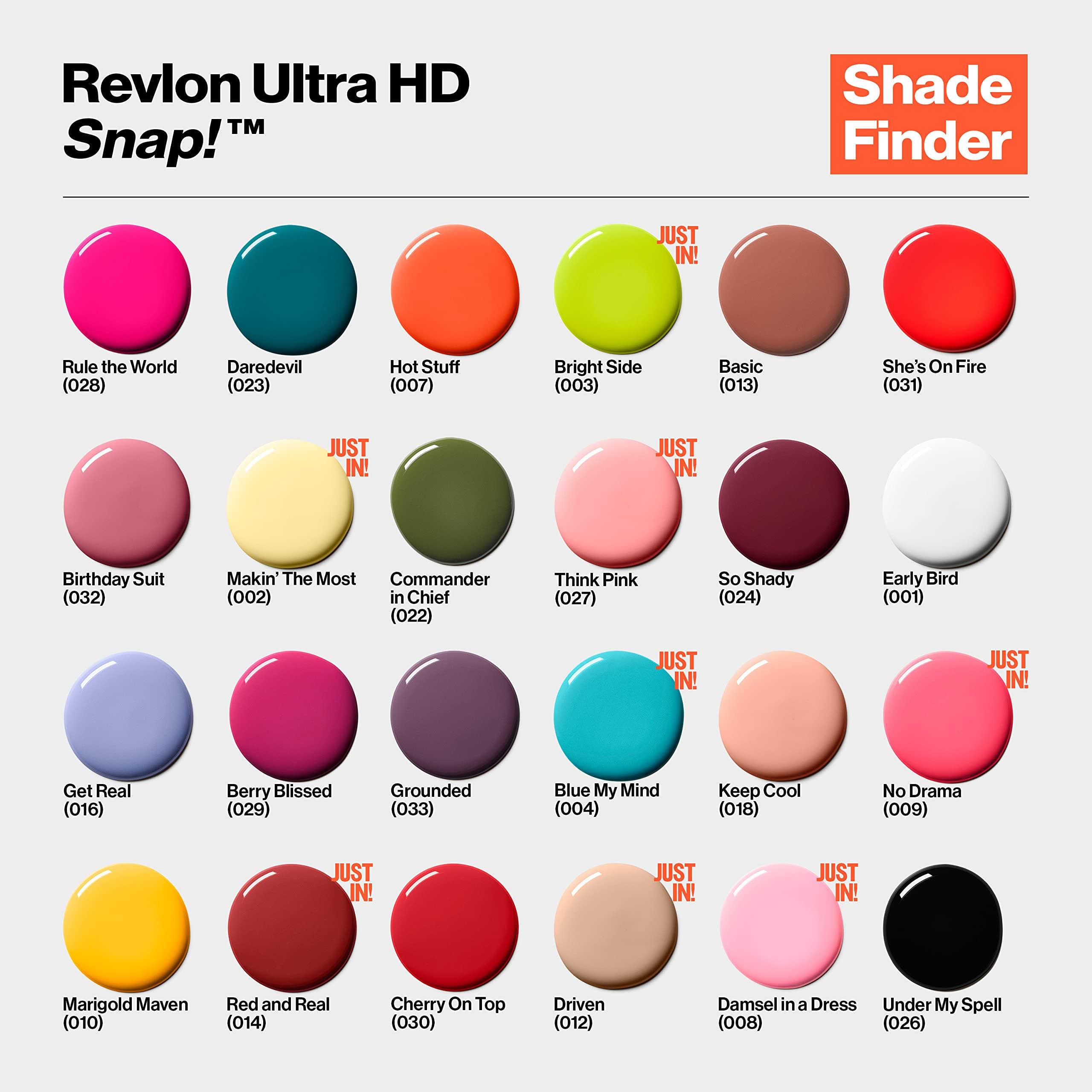 REVLON Ultra HD Snap Nail Color, Natural Rich Glossy Polish, 100% Vegan Formula, No Base or Top Coat Needed, 026 Under My Spell, 0.27 fl oz - Image 9