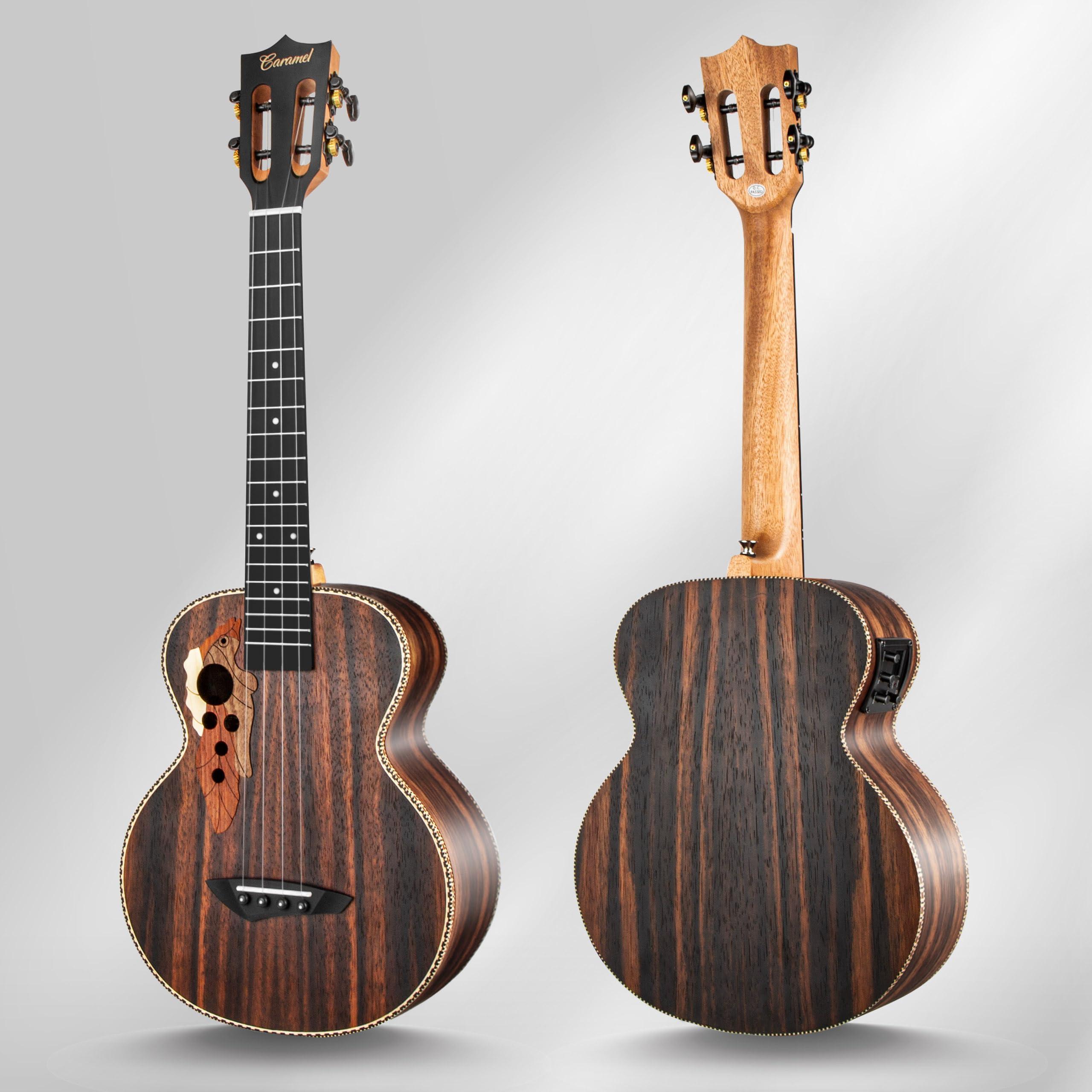 26 inch Caramel CT904 Ebony Tenor LCD color display Electric Professional Player Beginners Ukulele Uke Kit Bundle Padded Gig bag Strings,Strap - Image 7