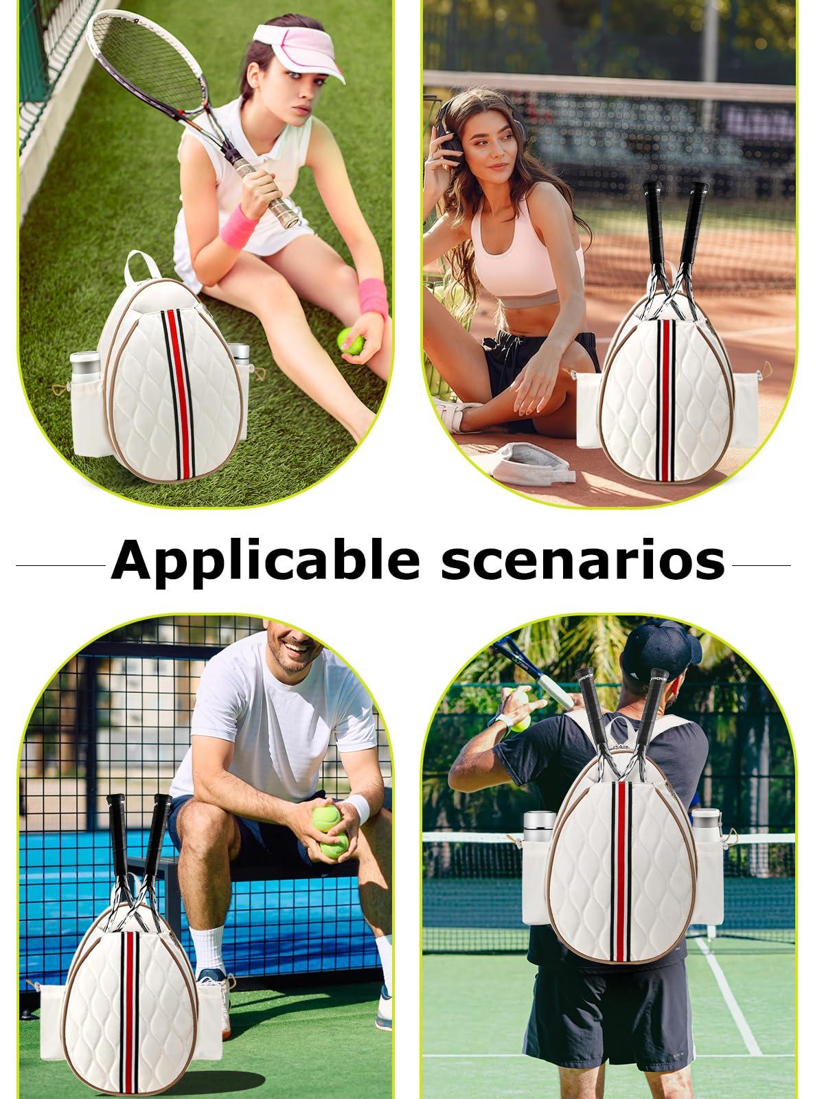 Lunbxx Tennis Bags Holds 2 Rackets for Women & Men, Tennis Backpack Crossbody & Shoulder Racket Bag, Insulated Pocket, Pickleball Bags for Women, Men and Youth - Image 7