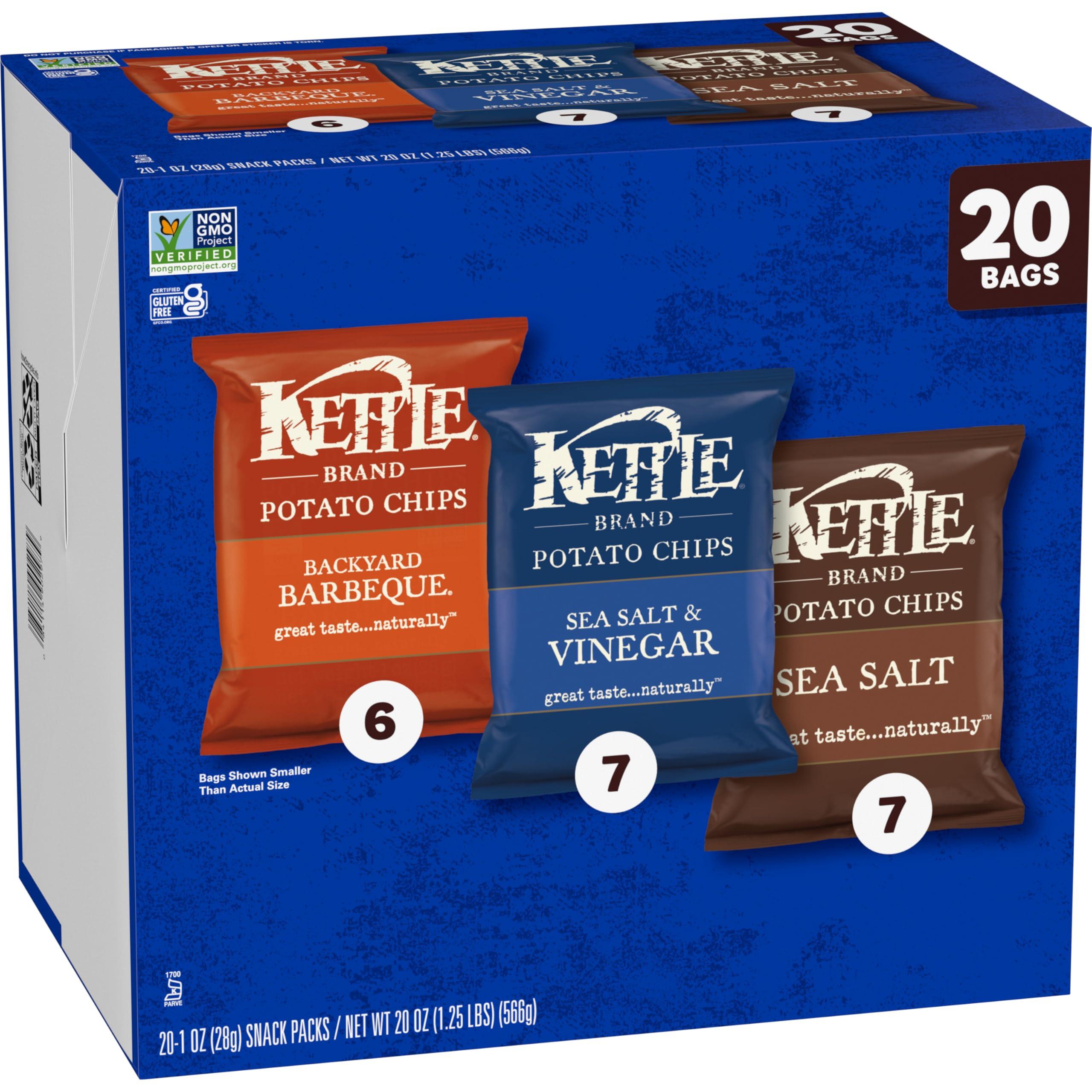 Kettle Brand Potato Chips Variety Pack, 1 Oz, 20 Ct - Image 7