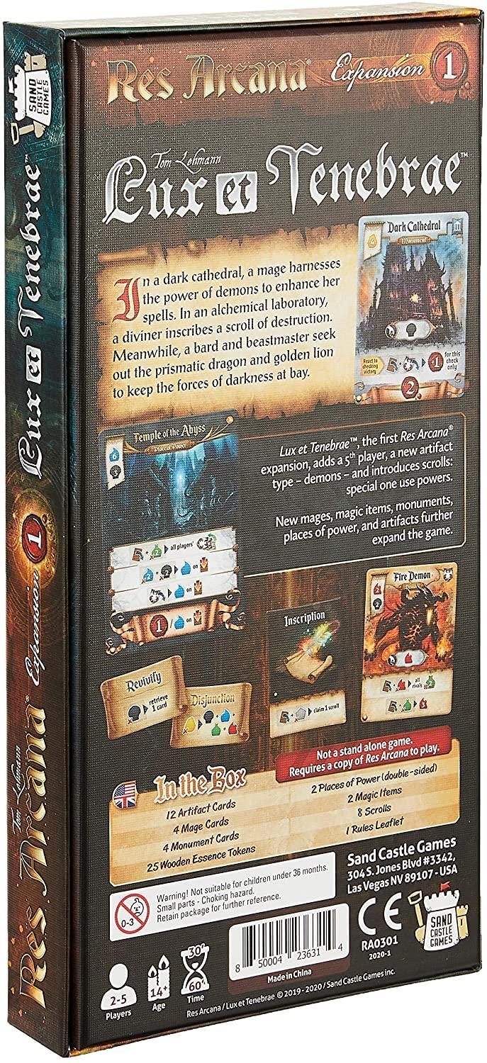 Res Arcana Lux et Tenabrae Board Game EXPANSION - Magical Fantasy Adventure Game, Strategy Game for Kids & Adults, Ages 14+, 2-5 Players, 30-60 Min Playtime, Made by Sand Castle Games - Image 3