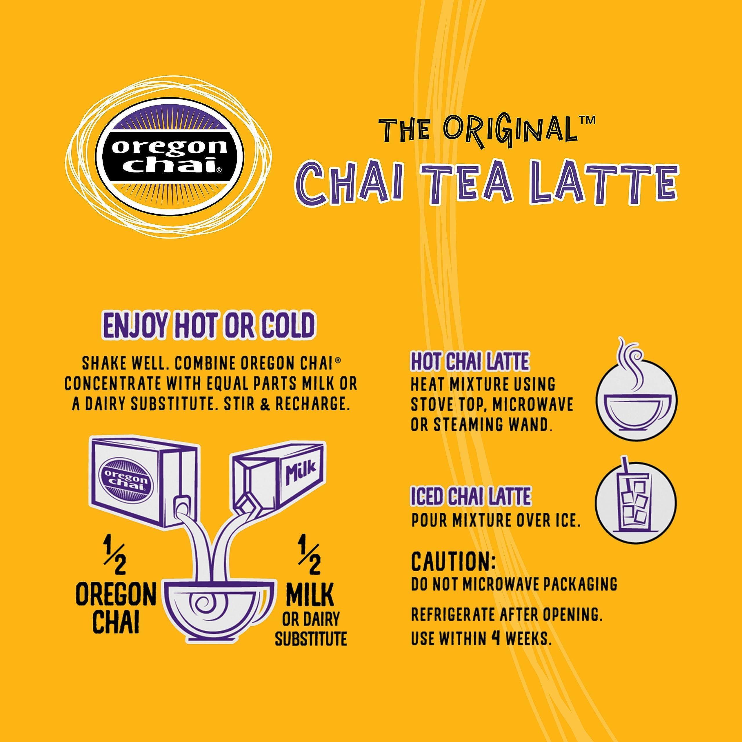 Oregon Chai Original Chai Concentrate, 32 Fluid Ounce (Pack of 6) - Image 6