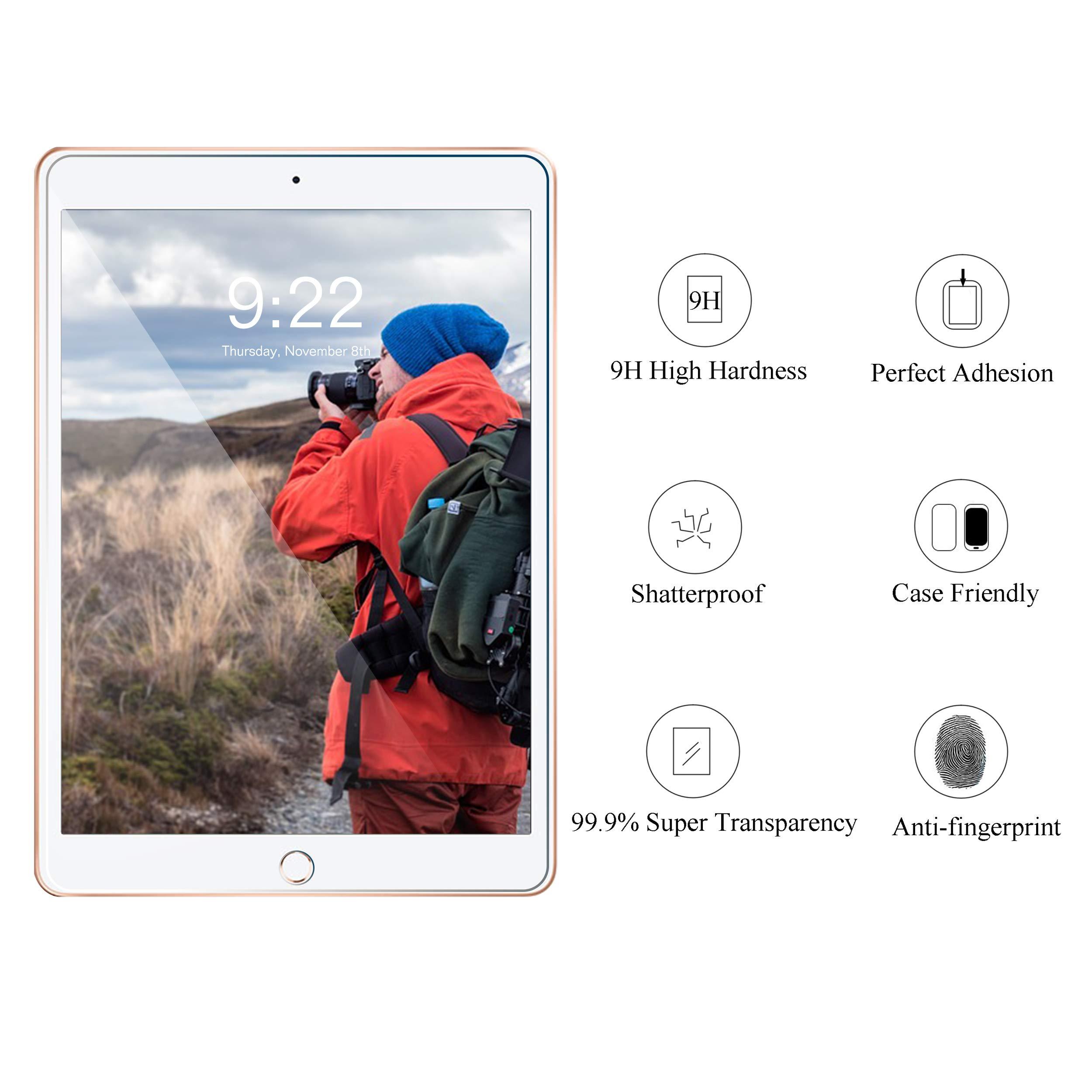 Ailun Screen Protector for iPad 9th 8th 7th Generation (10.2 Inch, iPad 9/8/7, 2021&2020&2019) Tempered Glass/Apple Pencil Compatible [2 Pack] - Image 4