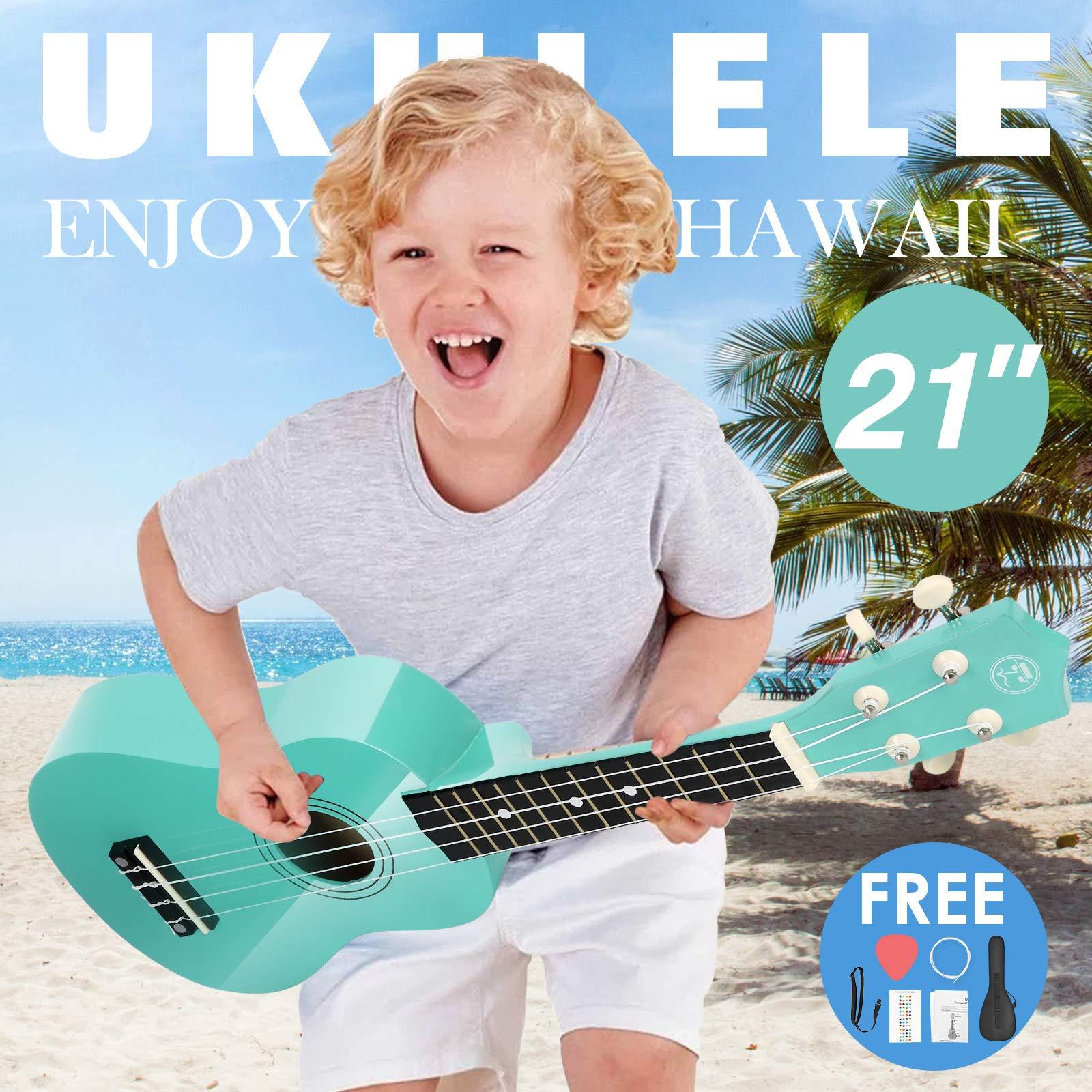 MUSTAR Soprano Ukulele for Beginners - 21 Inch Basswood Ukulele for Kids & Adults Birthday Holiday Present, Gig Bag, Digital Tuner, Strap, Picks, All in One Kit, Ukuleles Starter Kit - Image 8