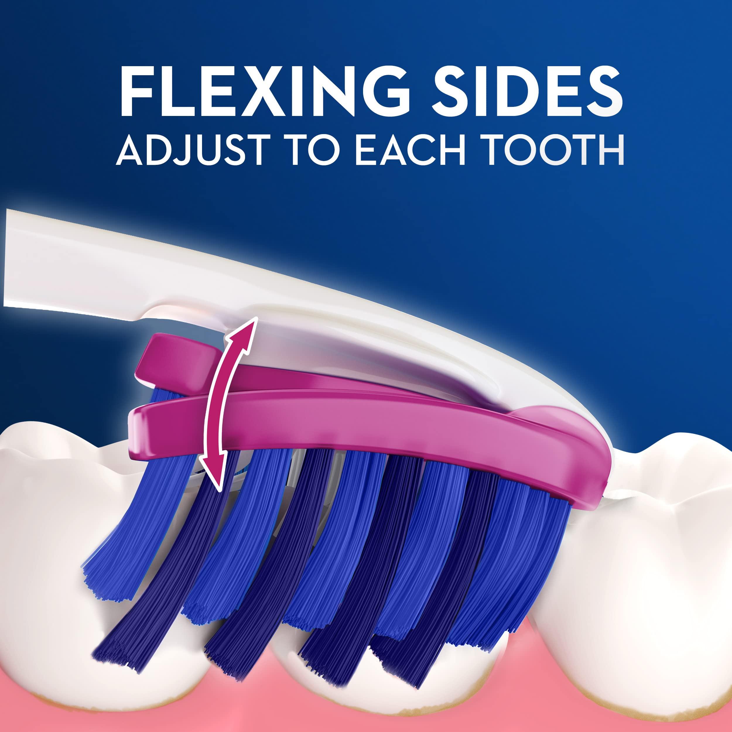 Oral-B 3D White Luxe Pro-Flex 38 Medium Manual Toothbrush Twin Pack (Packaging May Vary), 2 Count - Image 4