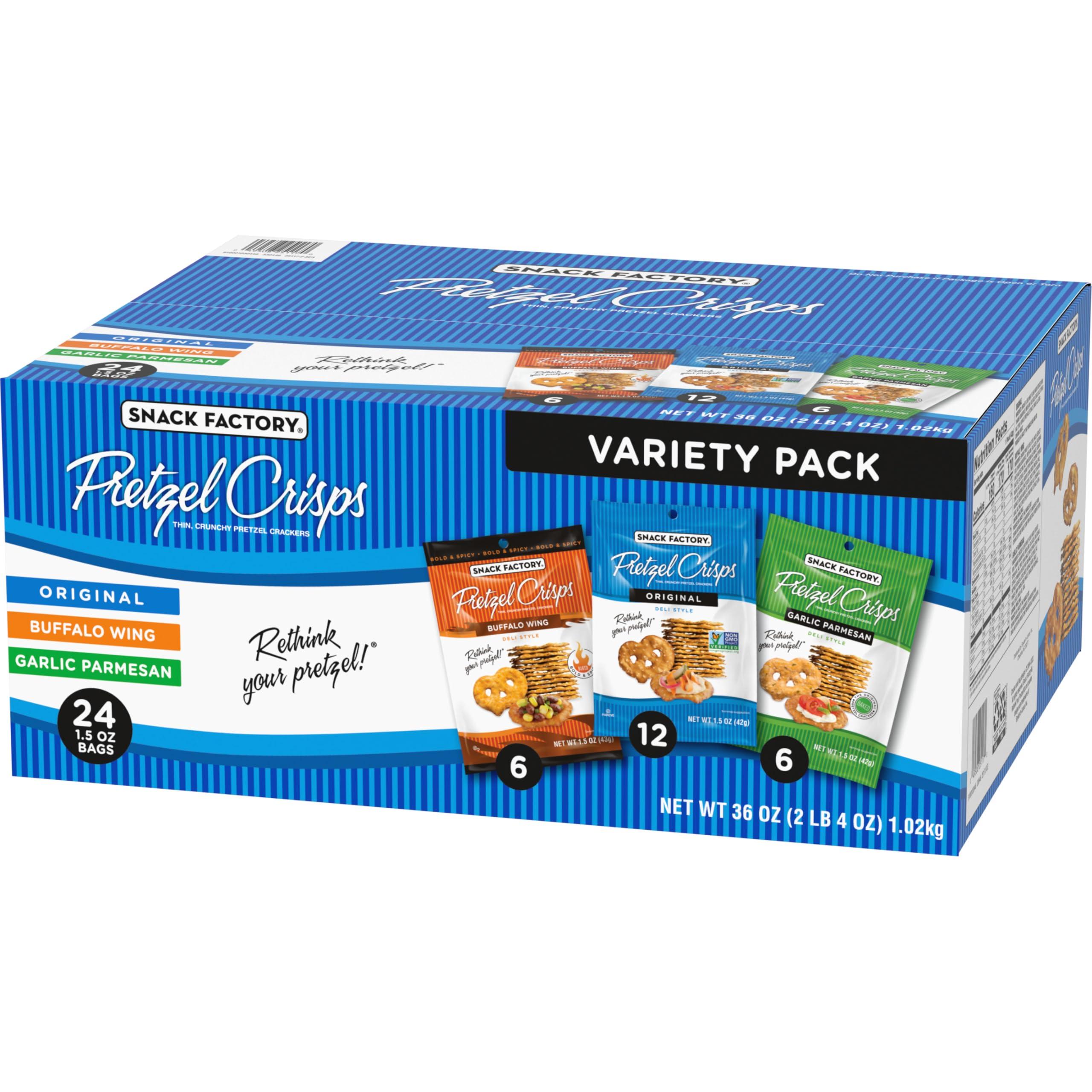 Snack Factory Pretzel Crisps Variety Pack, Individual 1.5 Ounce (Pack of 24) - Image 9