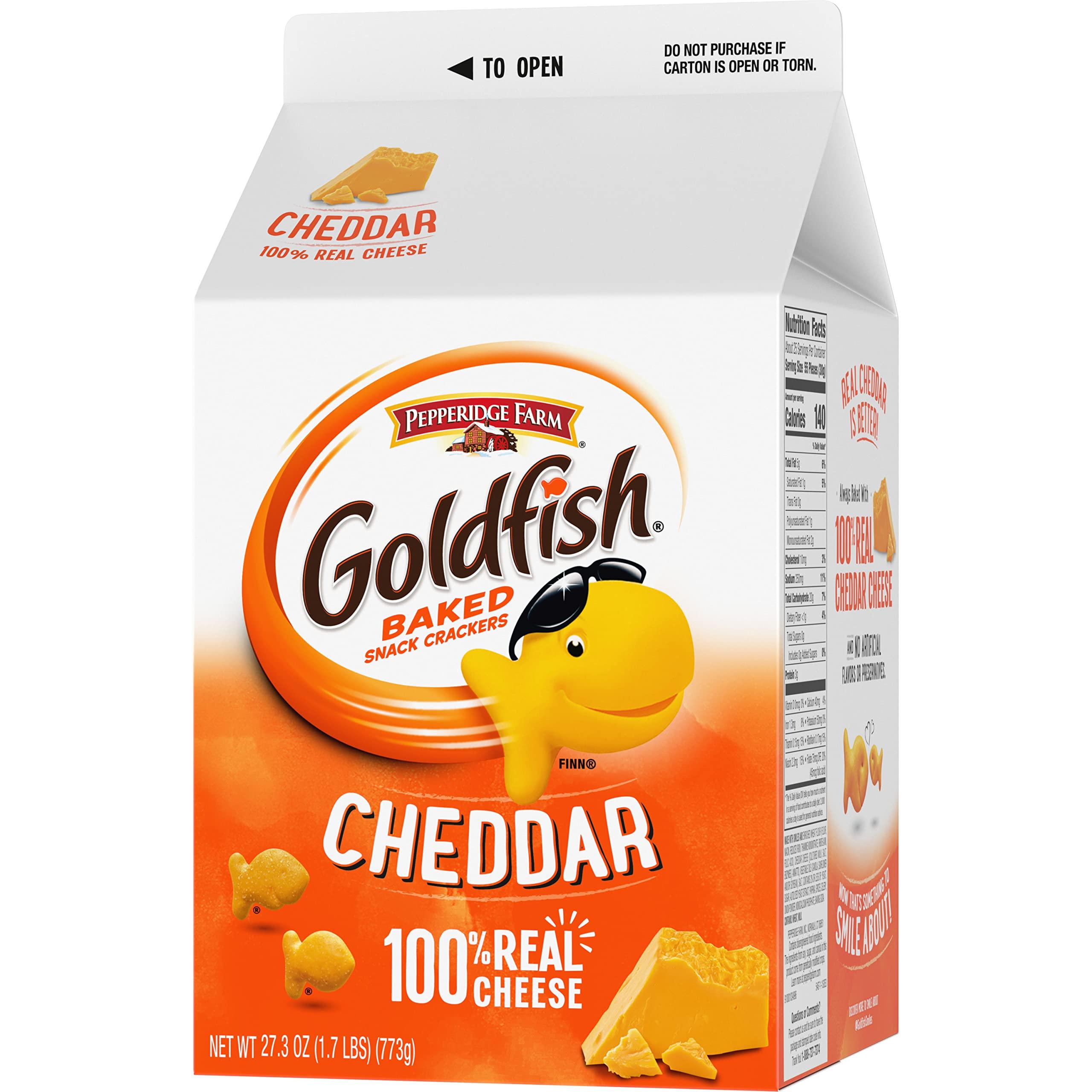 Goldfish Cheddar Cheese Crackers, 27.3 oz Carton - Image 9